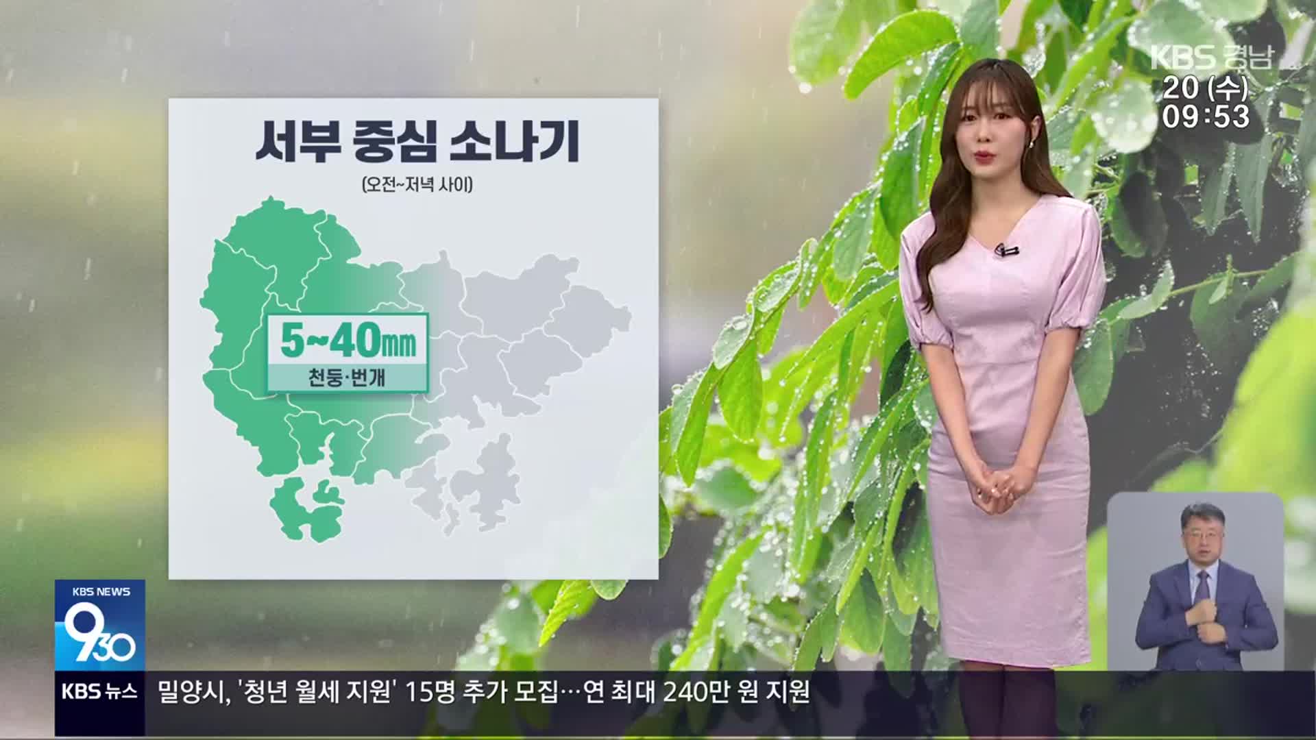 [날씨] 경남 가끔 구름 많고 무더위…서부 중심 소나기
