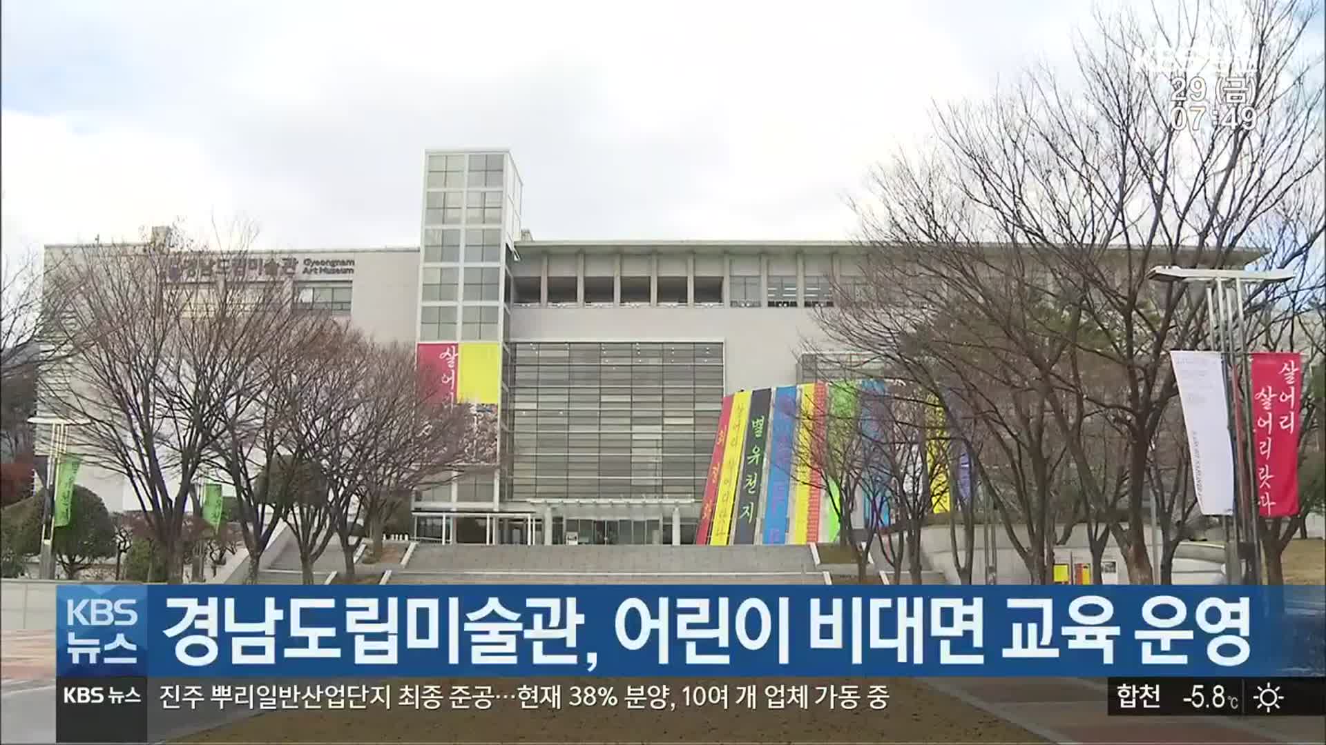 경남도립미술관, 어린이 비대면 교육 운영