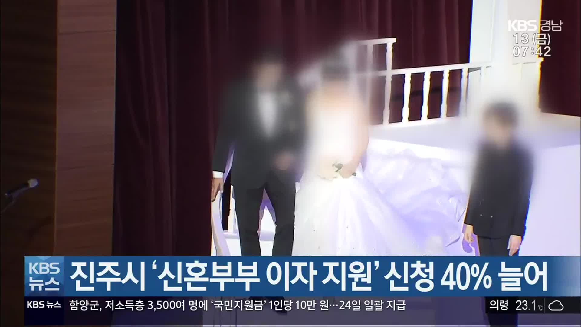 진주시 ‘신혼부부 이자 지원’ 신청 40% 늘어