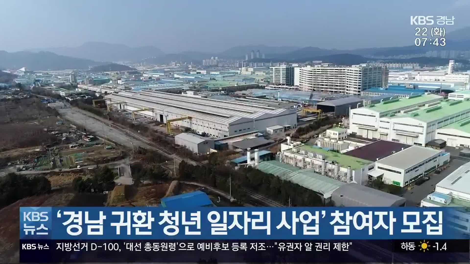 ‘경남 귀환 청년 일자리 사업’ 참여자 모집