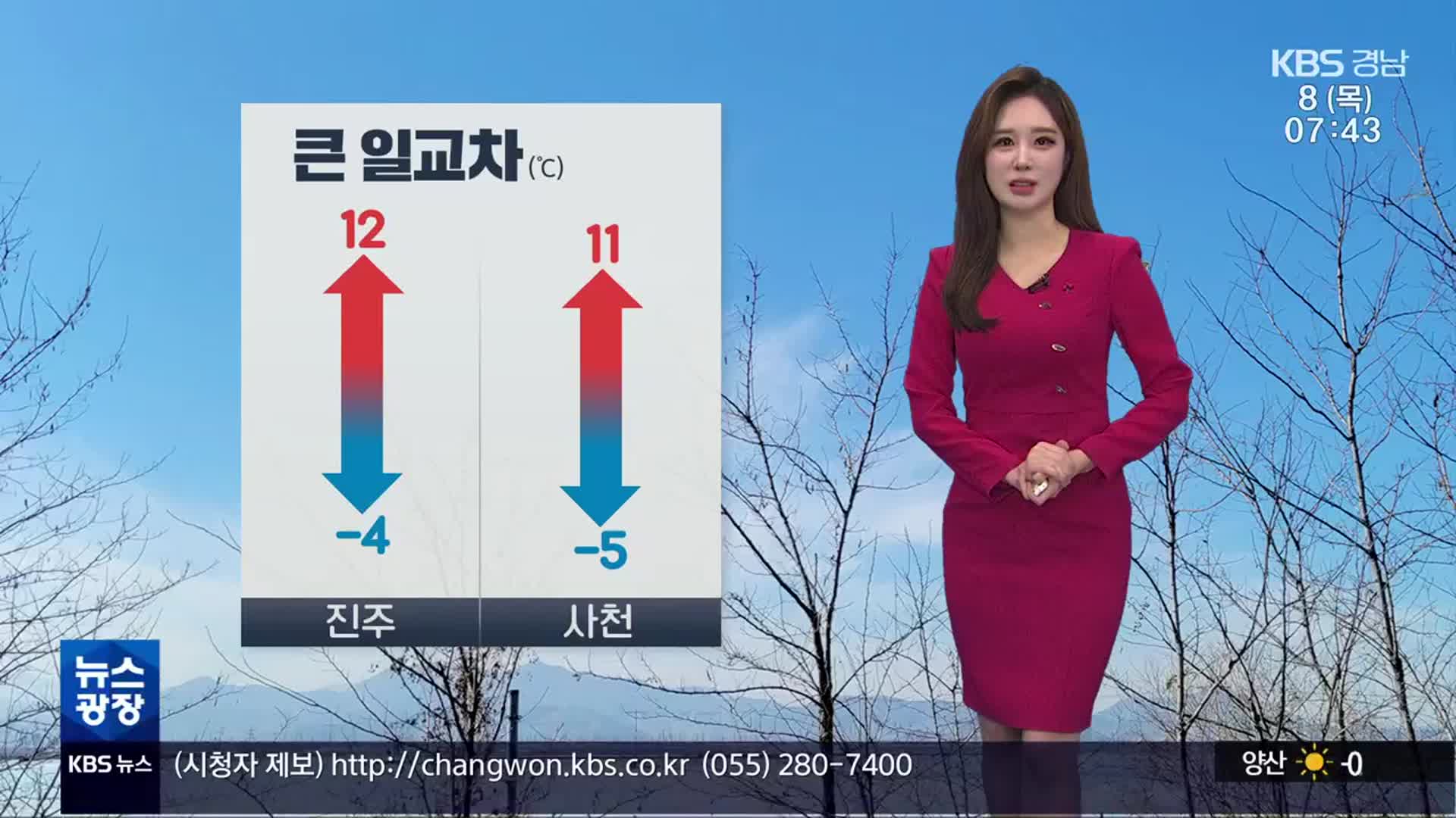 [날씨] 경남 큰 일교차 주의…건조주의보 ‘불 조심’