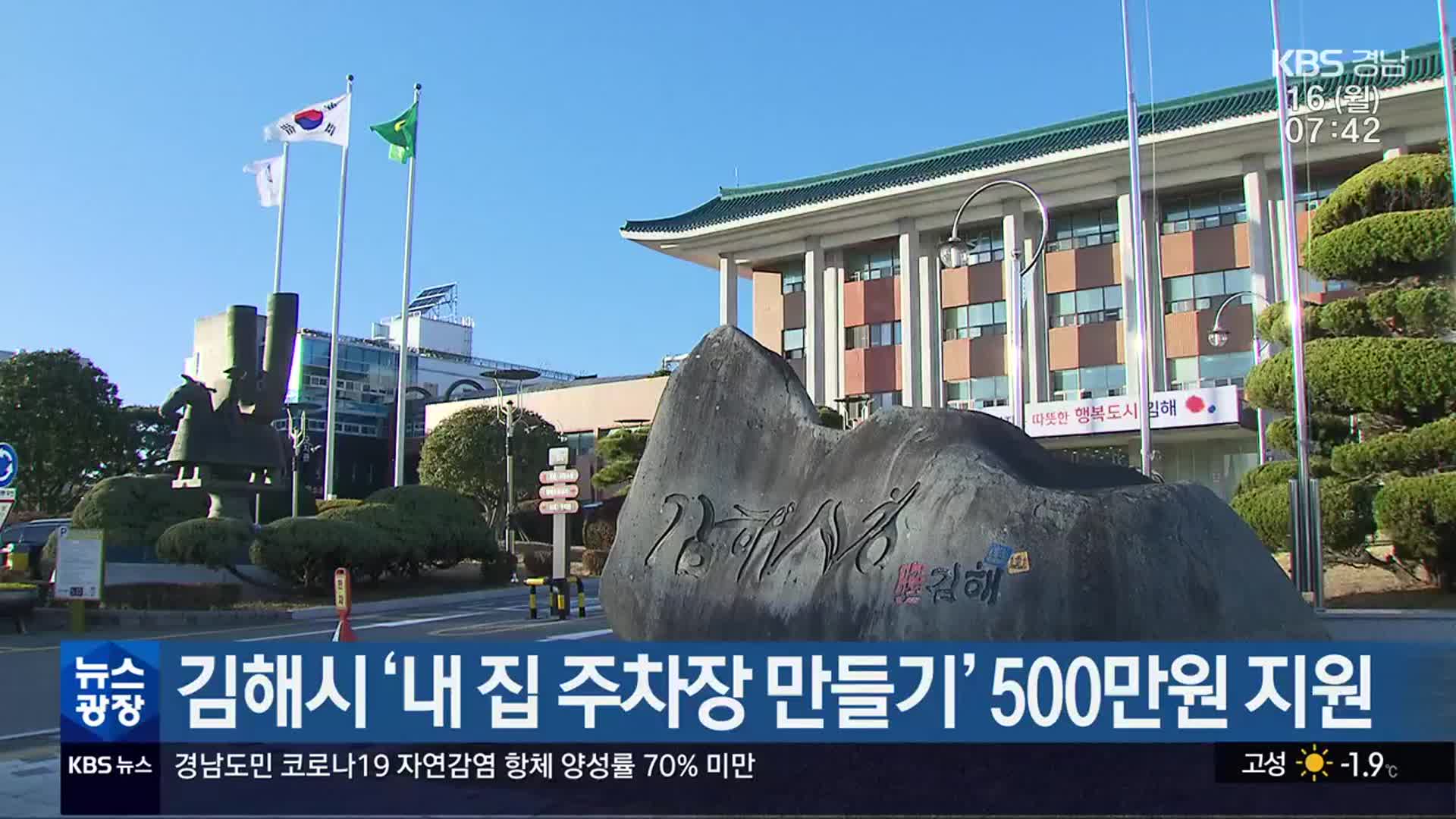 김해시 ‘내 집 주차장 만들기’ 500만원 지원