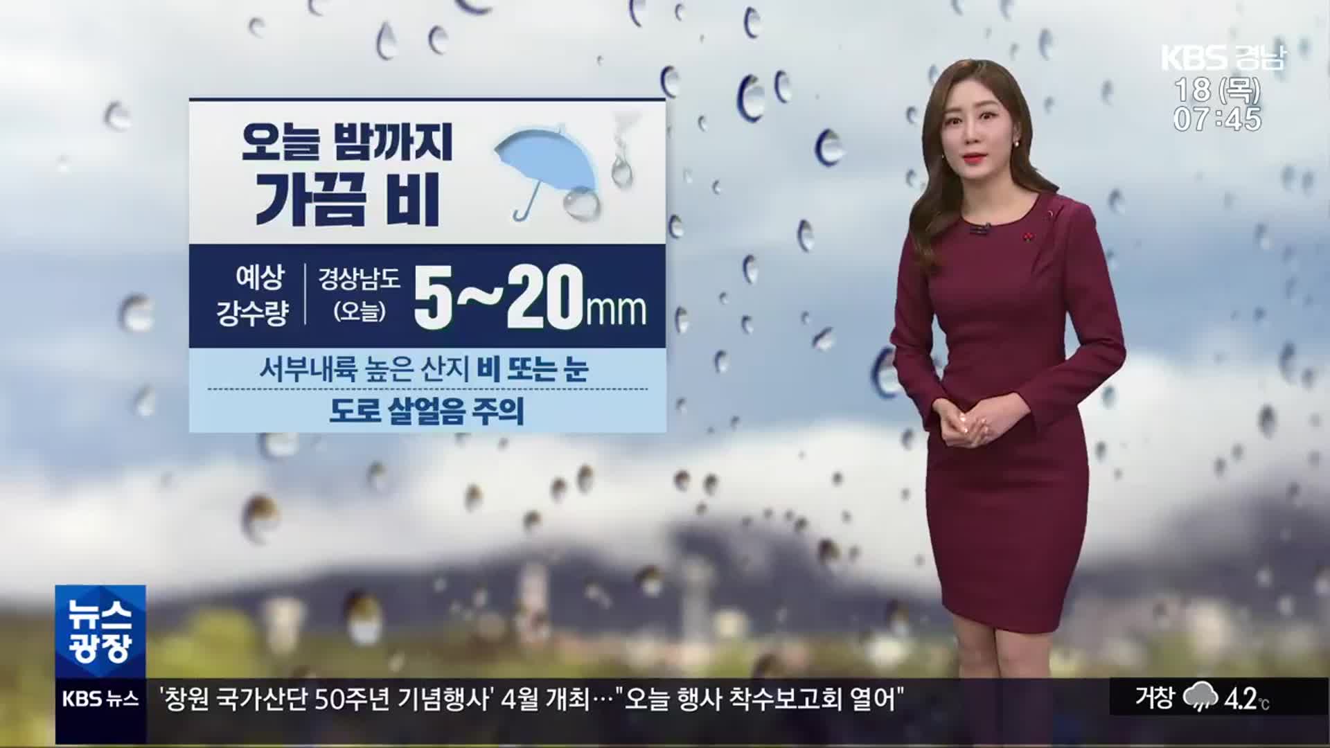 [날씨] 경남 오늘 밤까지 가끔 비…예상 강수량 5~20mm