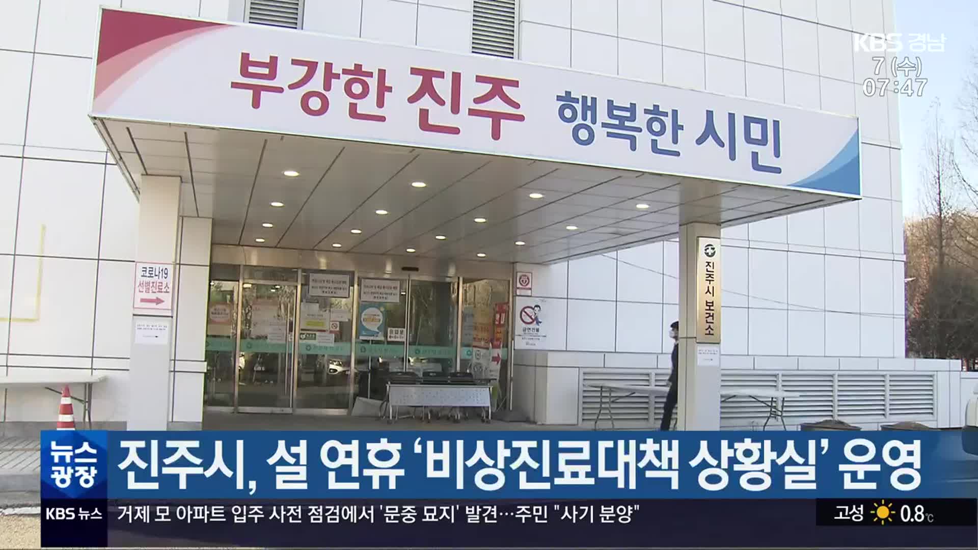 진주시, 설 연휴 ‘비상진료대책 상황실’ 운영