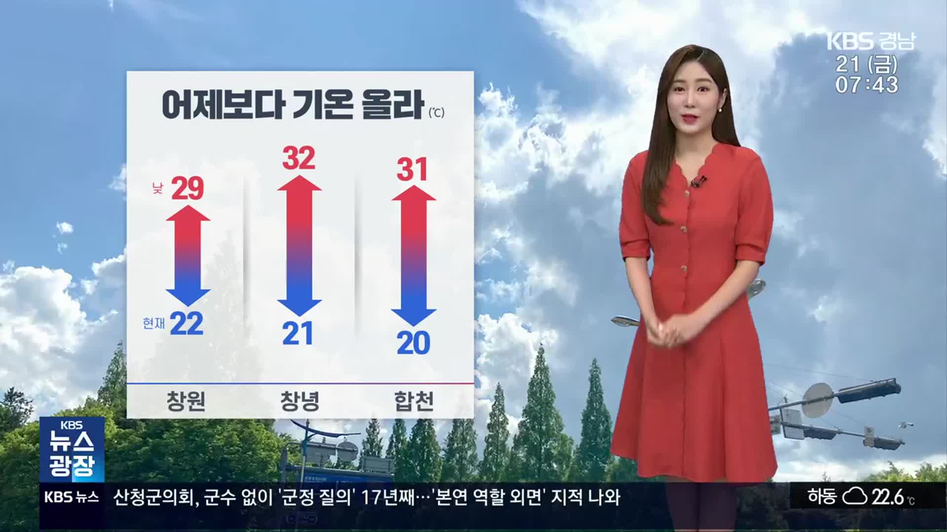 [날씨] 경남 어제보다 기온 올라…주말부터 장마 시작