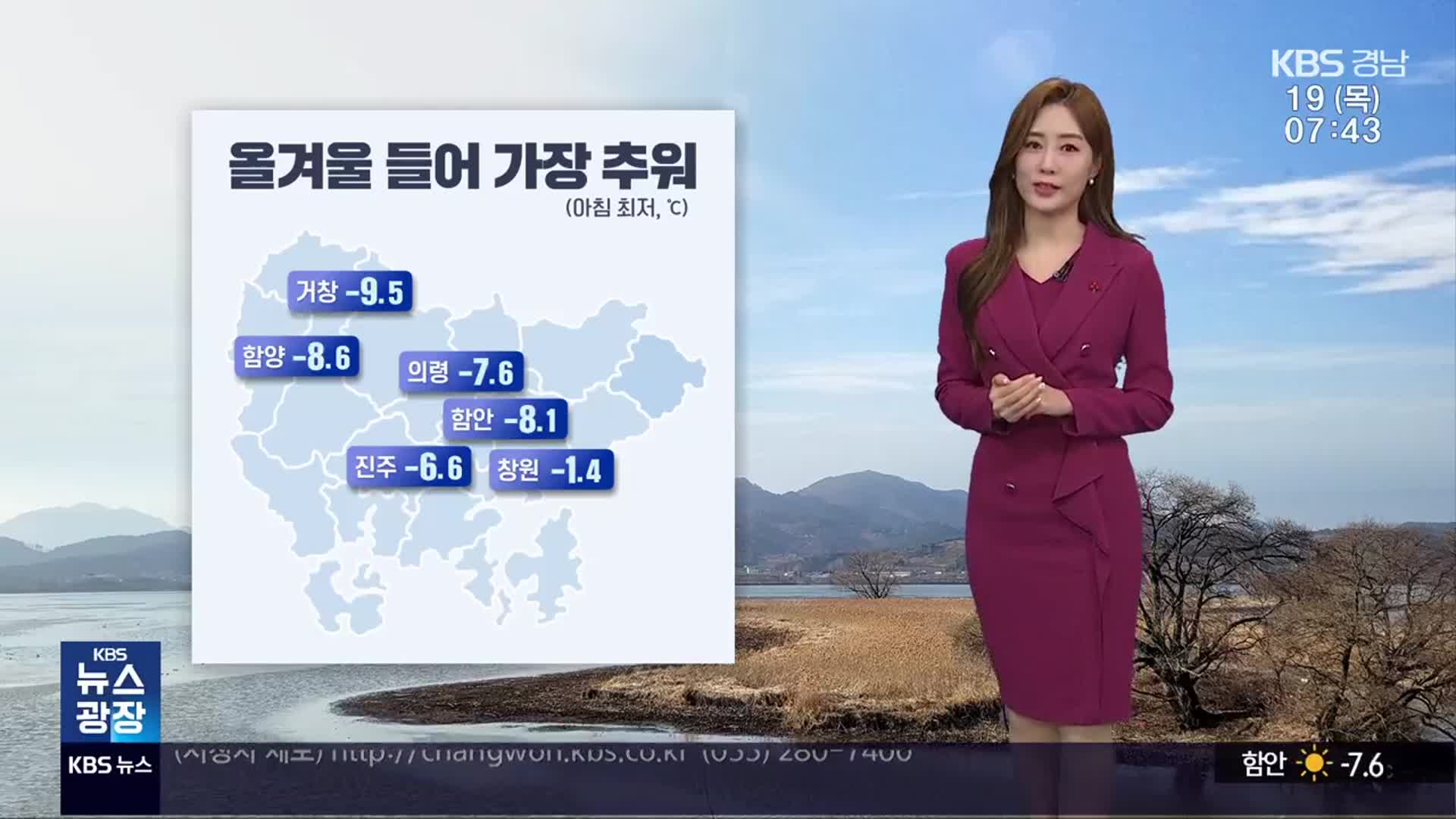 [날씨] 경남 올겨울 들어 가장 추워…낮부터 평년 회복