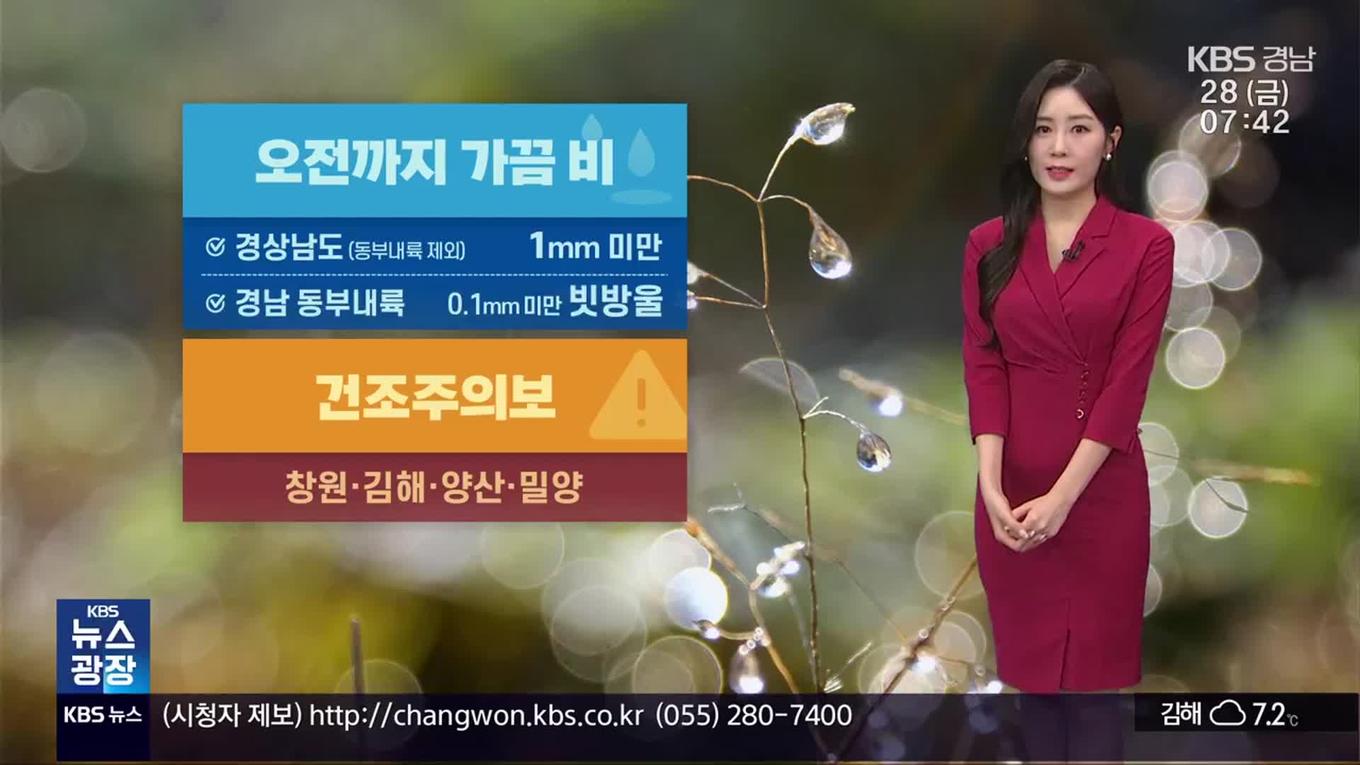 [날씨] 경남 당분간 비 소식 잦아…건조함 점차 해소