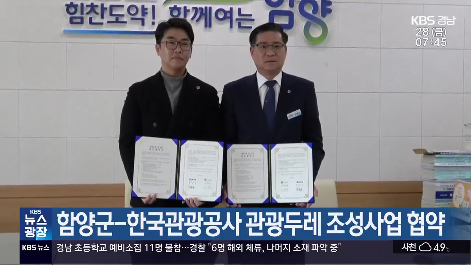 함양군-한국관광공사 관광두레 조성사업 협약