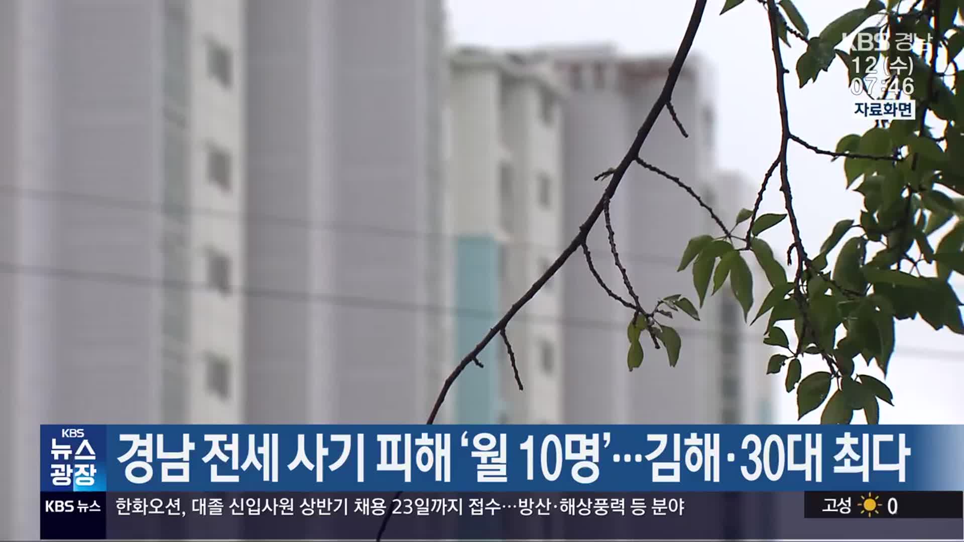 경남 전세 사기 피해 ‘월 10명’…김해·30대 최다