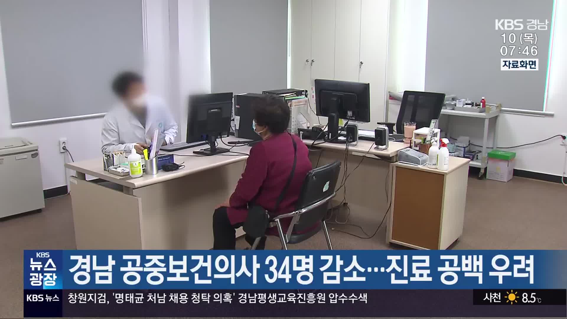경남 공중보건의사 34명 감소…진료 공백 우려