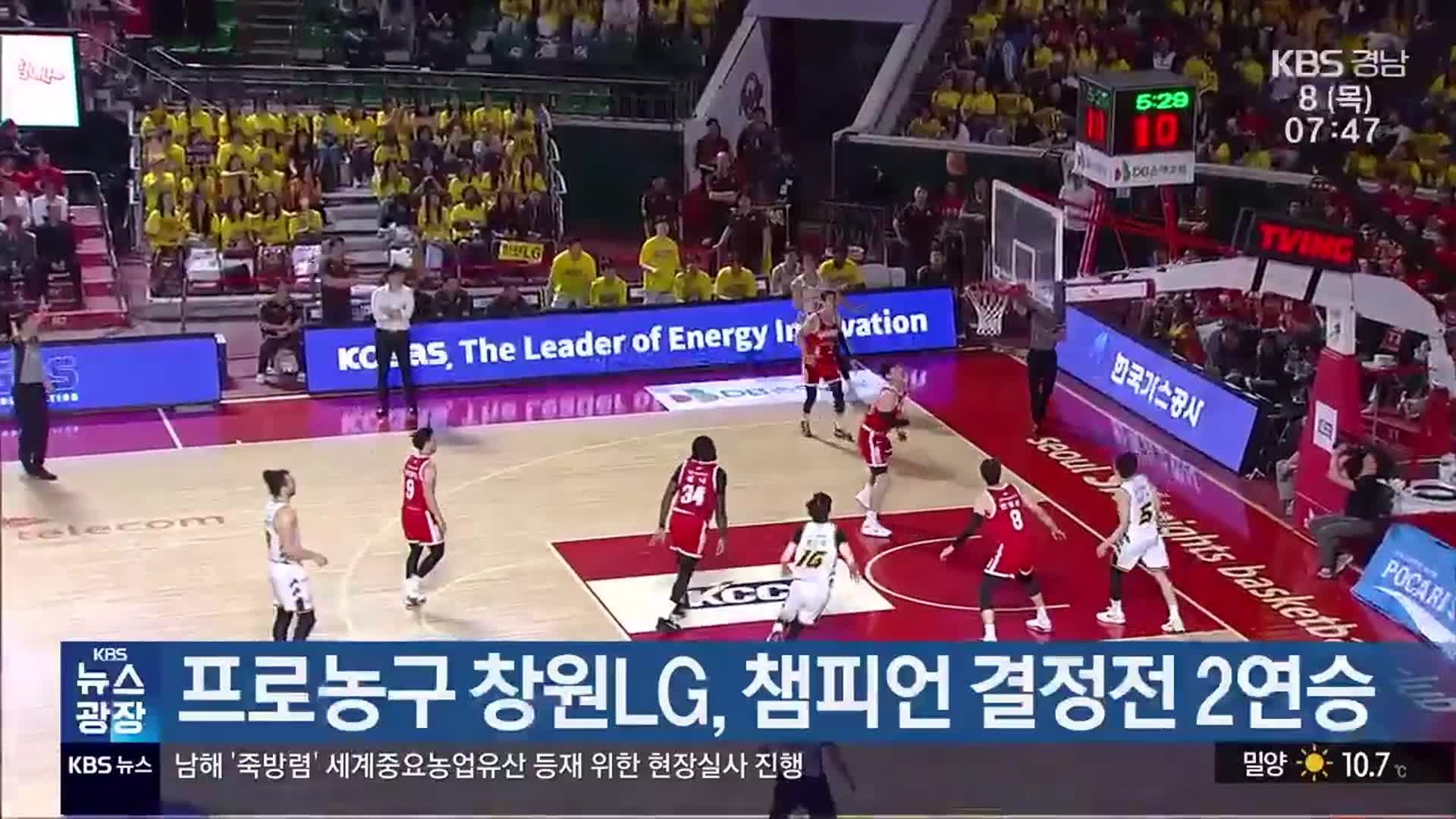 프로농구 창원LG, 챔피언 결정전 2연승