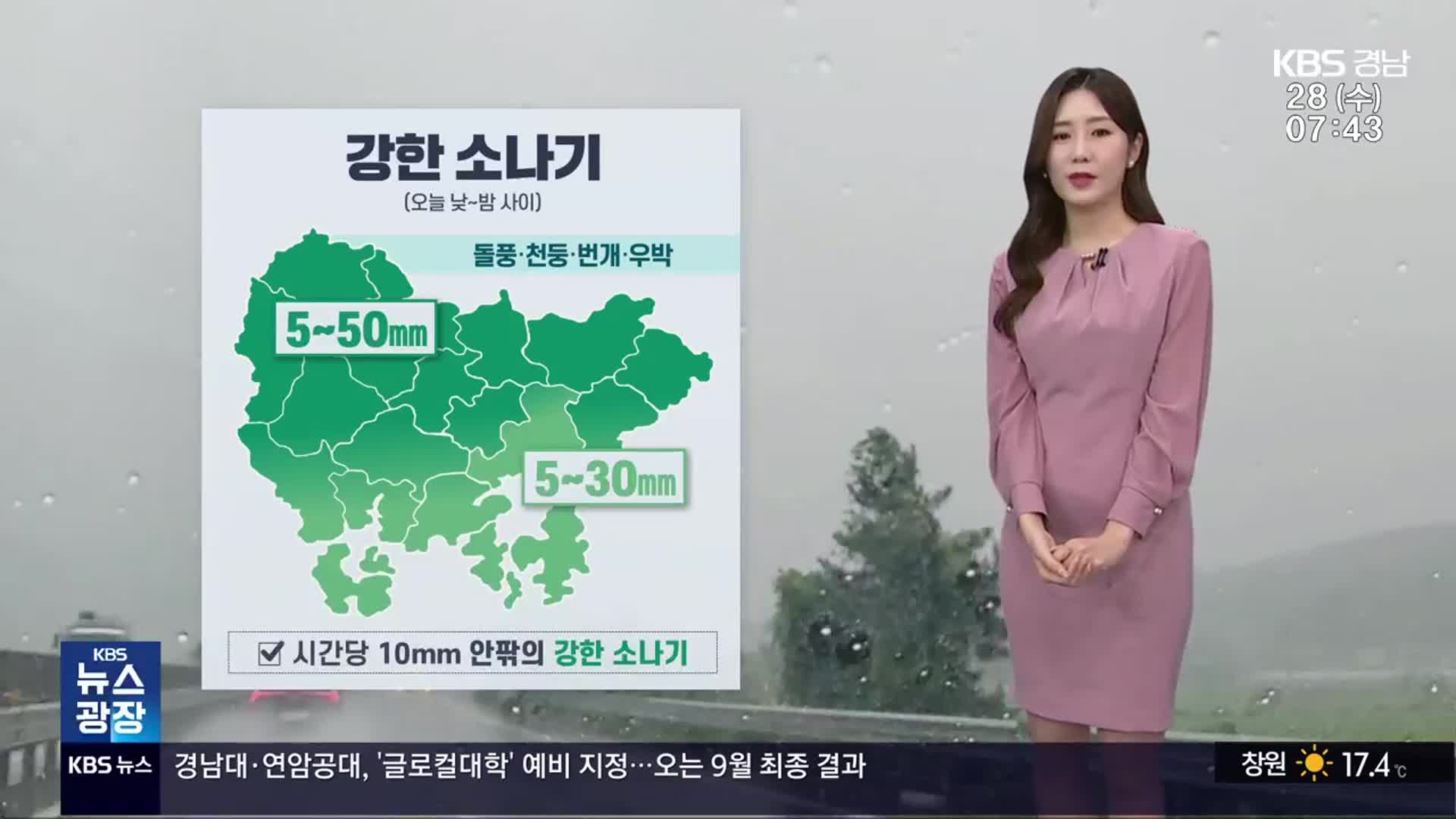 [날씨] 경남 아침까지 짙은 안개…한낮 더위, 곳곳 소나기