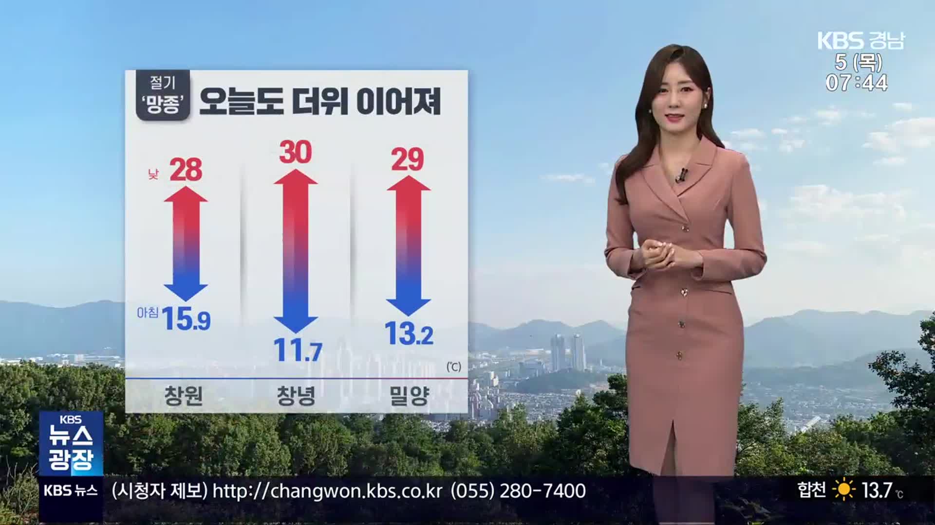 [날씨] 절기 ‘망종’, 경남 더위 이어져…자외선·오존 주의