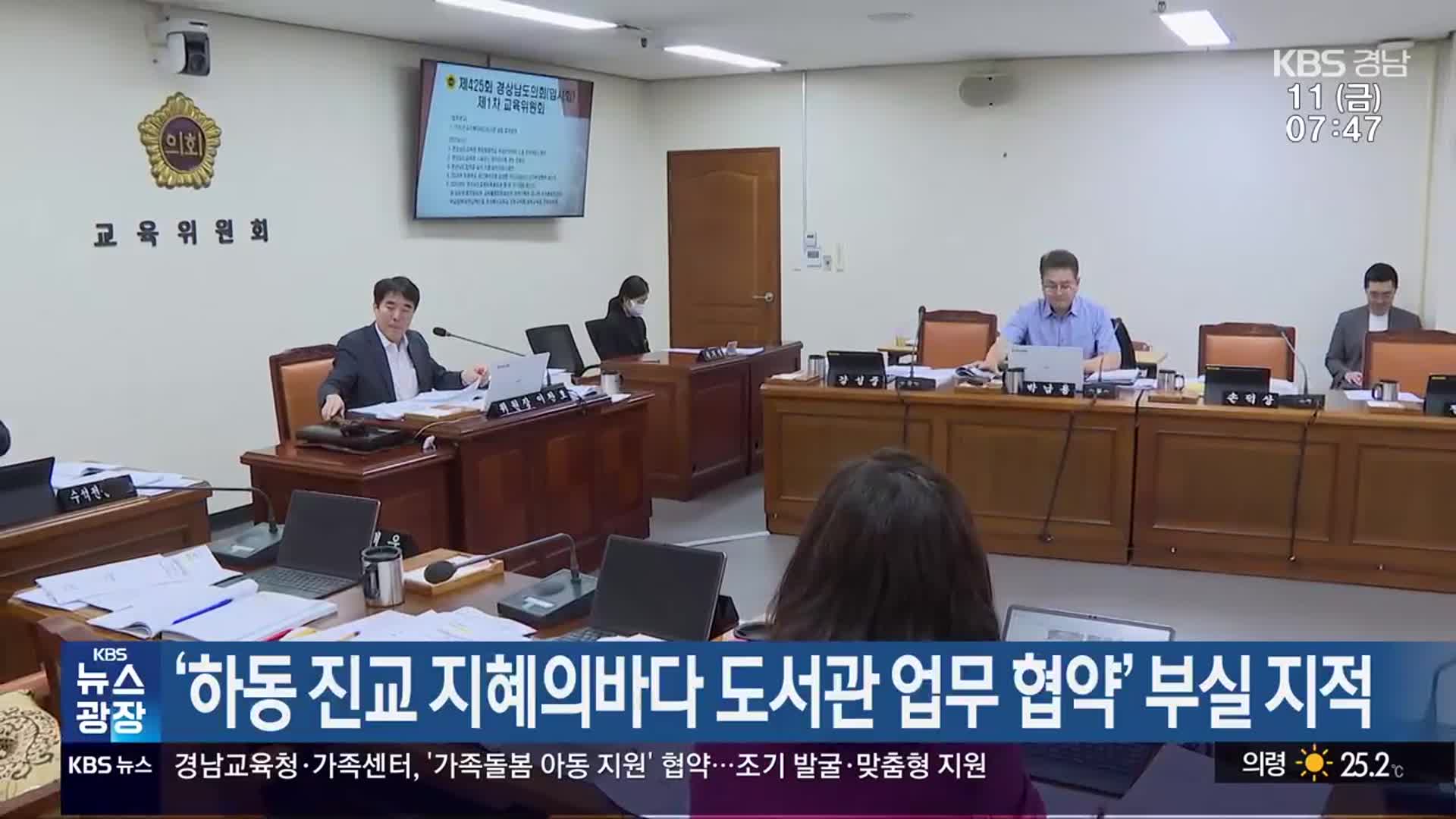 ‘하동 진교 지혜의바다 도서관 업무 협약’ 부실 지적