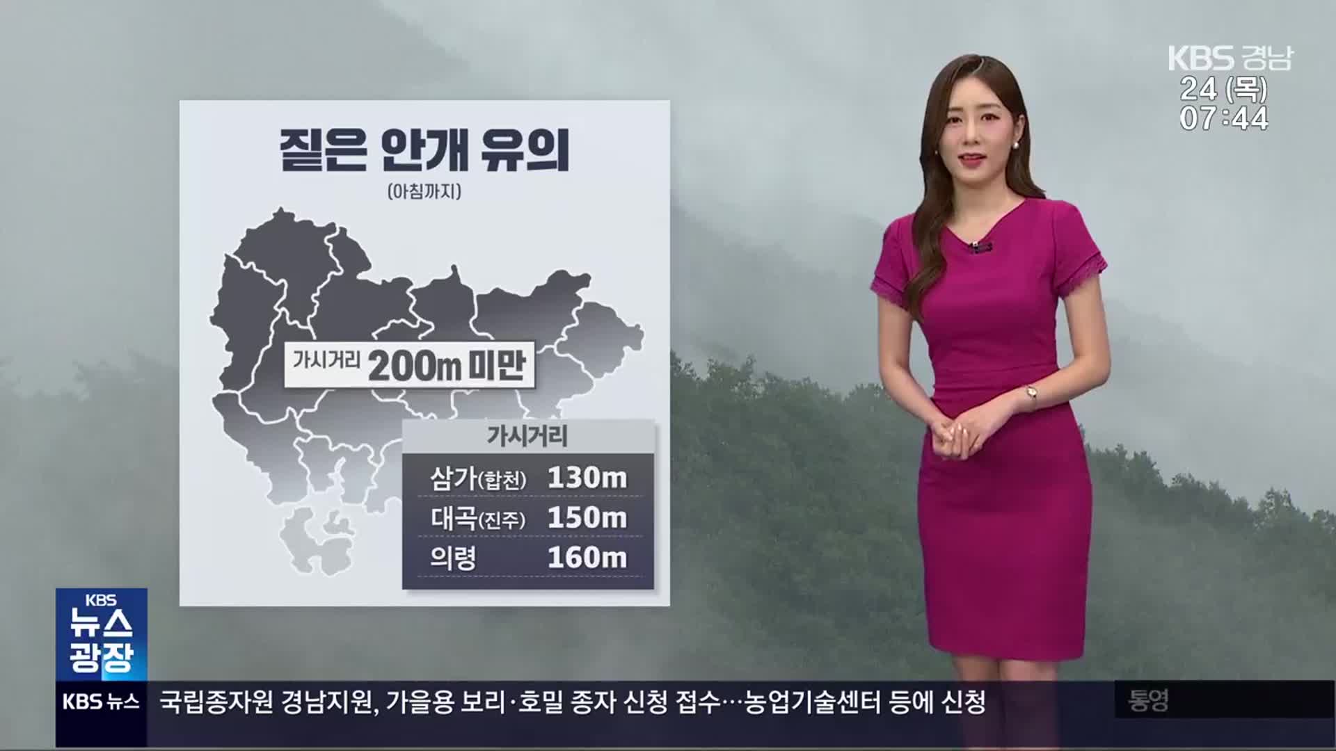 [날씨] 아침까지 경남 내륙 안개…맑고 무더위 계속