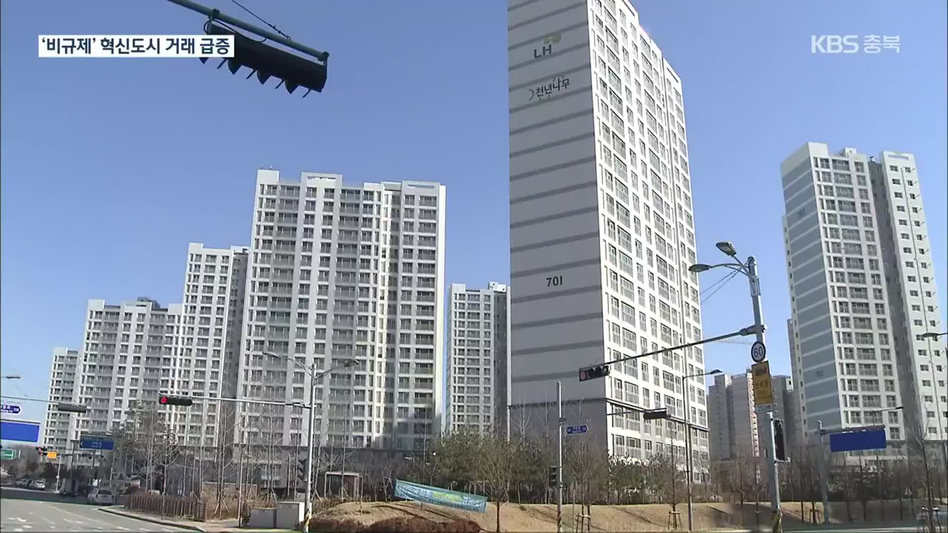 부동산 비규제 ‘풍선효과’…충북혁신도시로 몰려