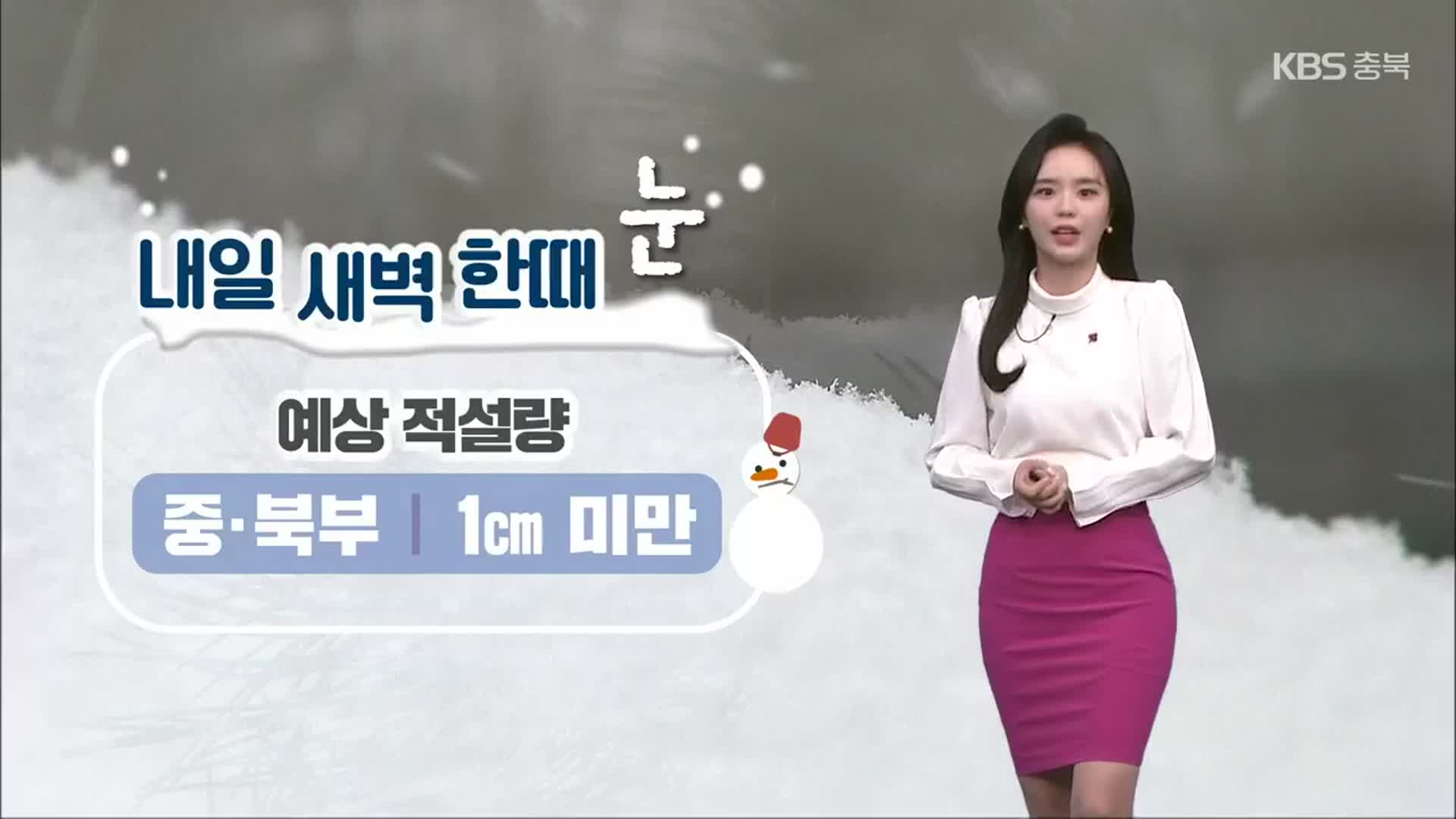 [날씨] ‘청주 영하 4도’ 충북 내일 아침 영하권…중·북부 새벽 한때 눈