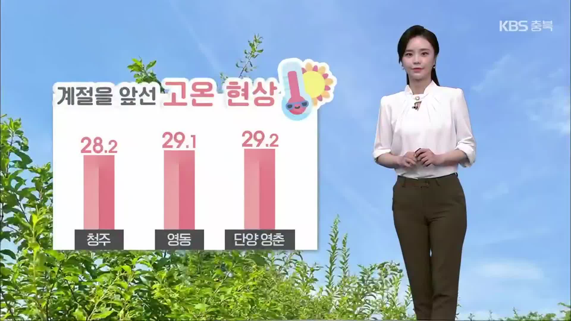 [날씨] 충북 내일 새벽부터 ‘비’…더위 주춤