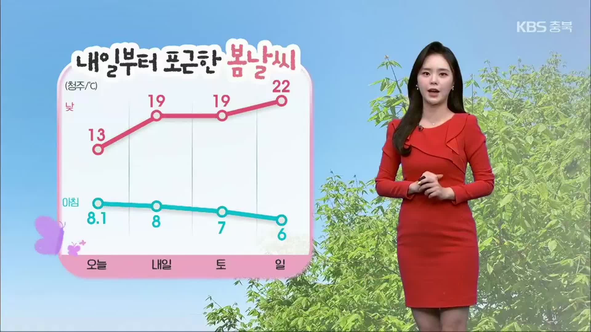 [날씨] 충북 내일 맑고 포근한 봄 날씨