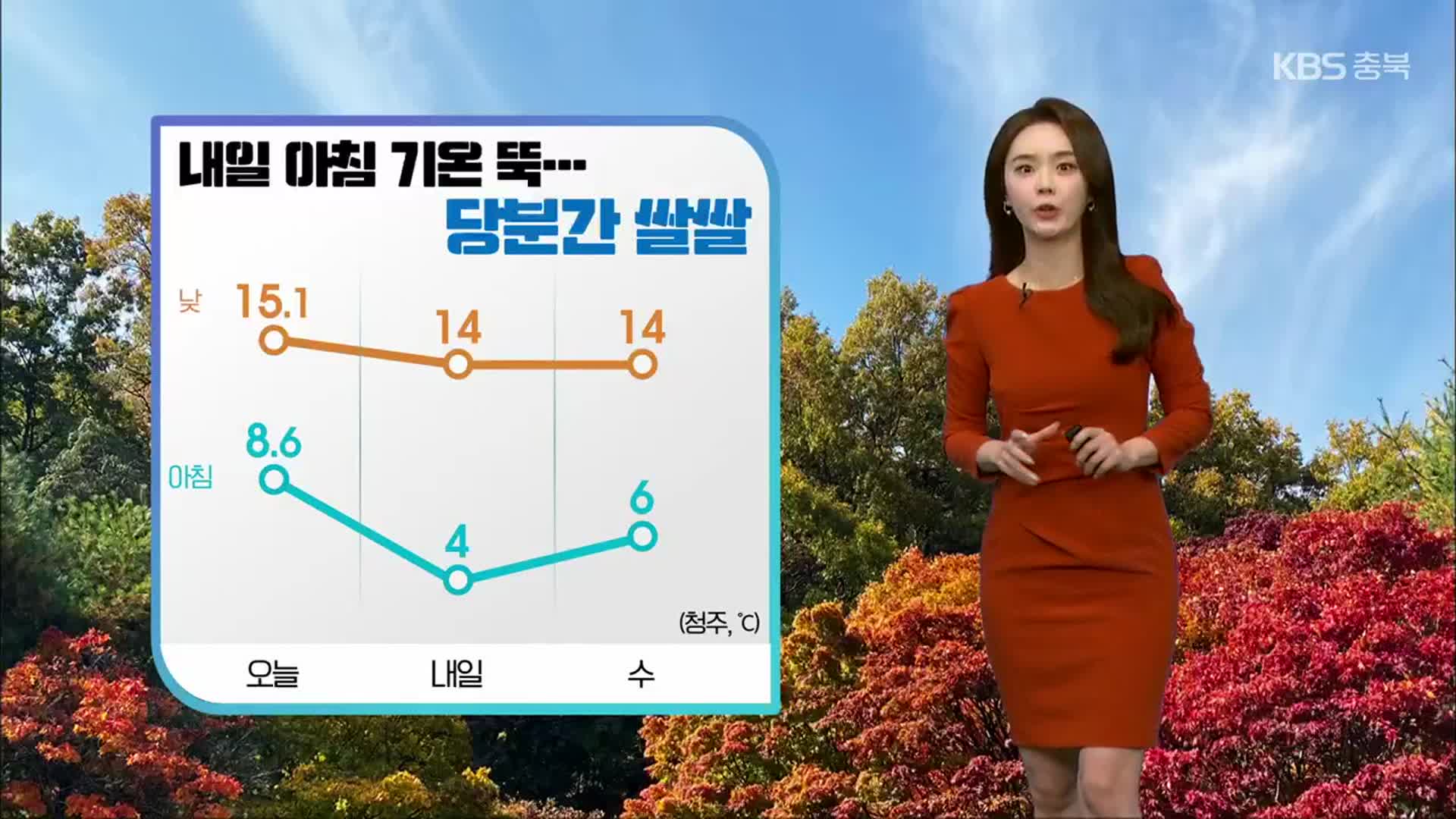 [날씨] 충북 내일 아침 기온 뚝…북부 빗방울