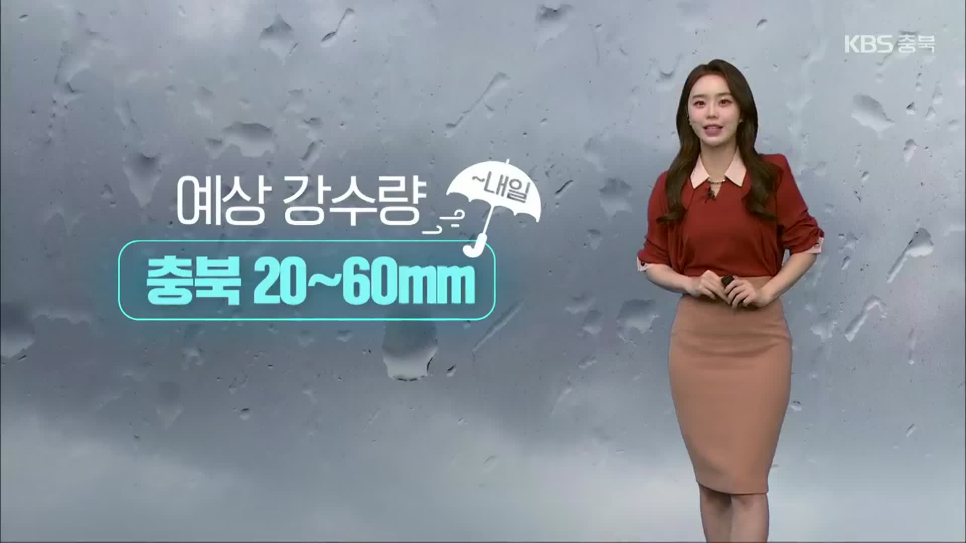 [날씨] 충북 내일 아침까지 ‘최대 60mm 비’…그친 뒤 한파