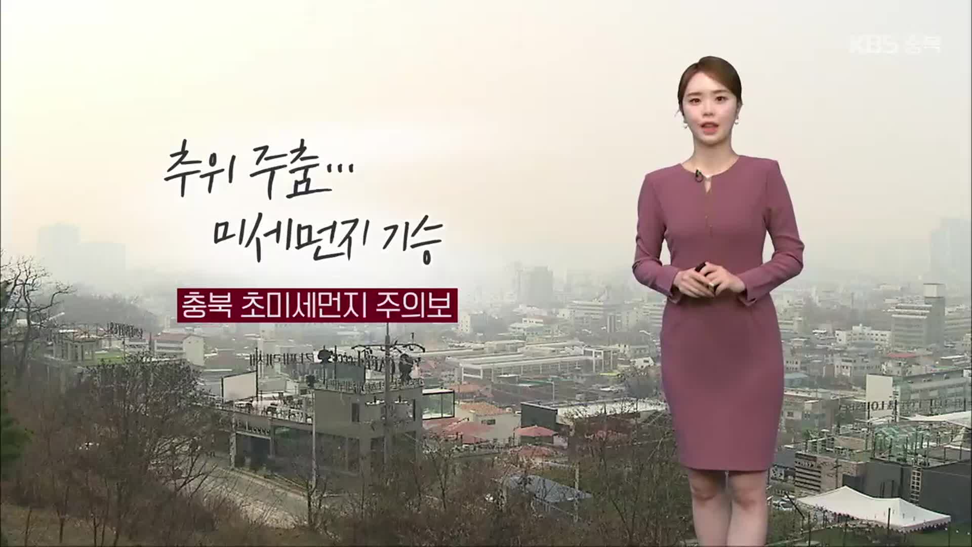 [날씨] 충북 내일도 미세먼지 기승…당분간 온화한 겨울 날씨