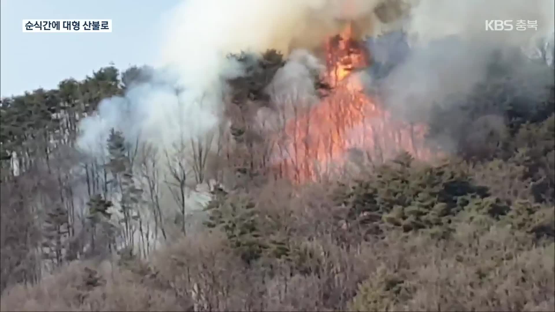 “쓰레기 태우다”…청주 문의면 산불로 산림 2만㎡ 소실