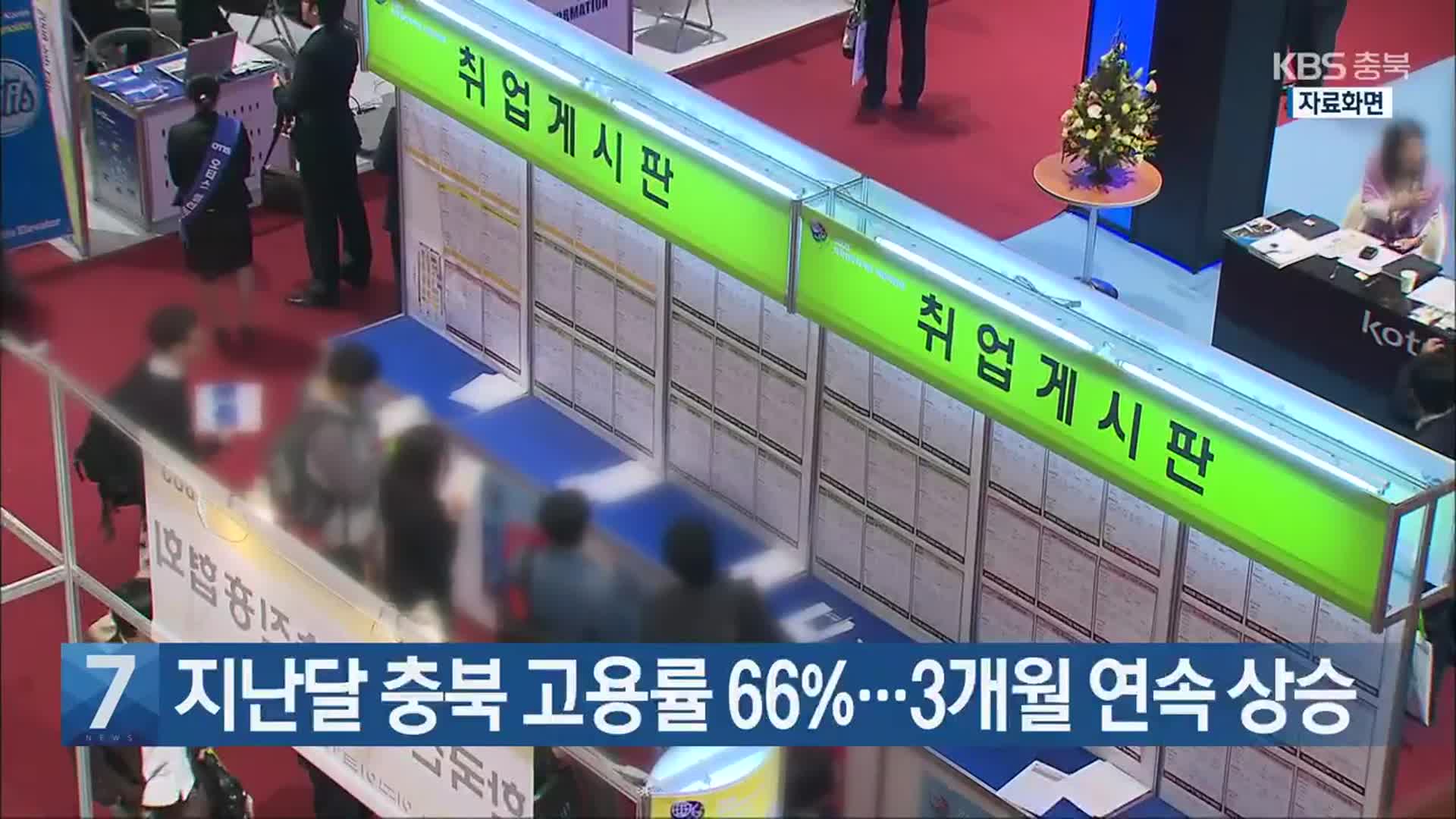 [간추린 단신] 지난달 충북 고용률 66%…3개월 연속 상승 외