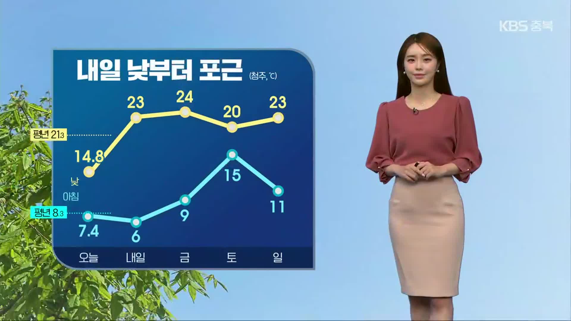 [날씨] 충북 내일 낮부터 포근…출근길 안개 유의