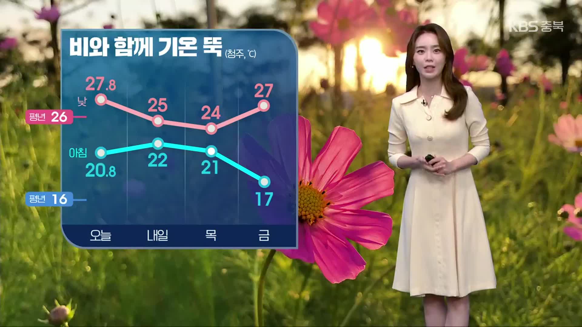 [날씨] 충북 내일~모레 가을비…기온 뚝