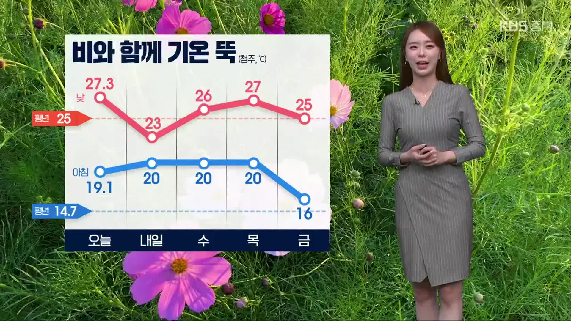 [날씨] 충북 오늘 밤부터 가을비…내일 낮에도 선선