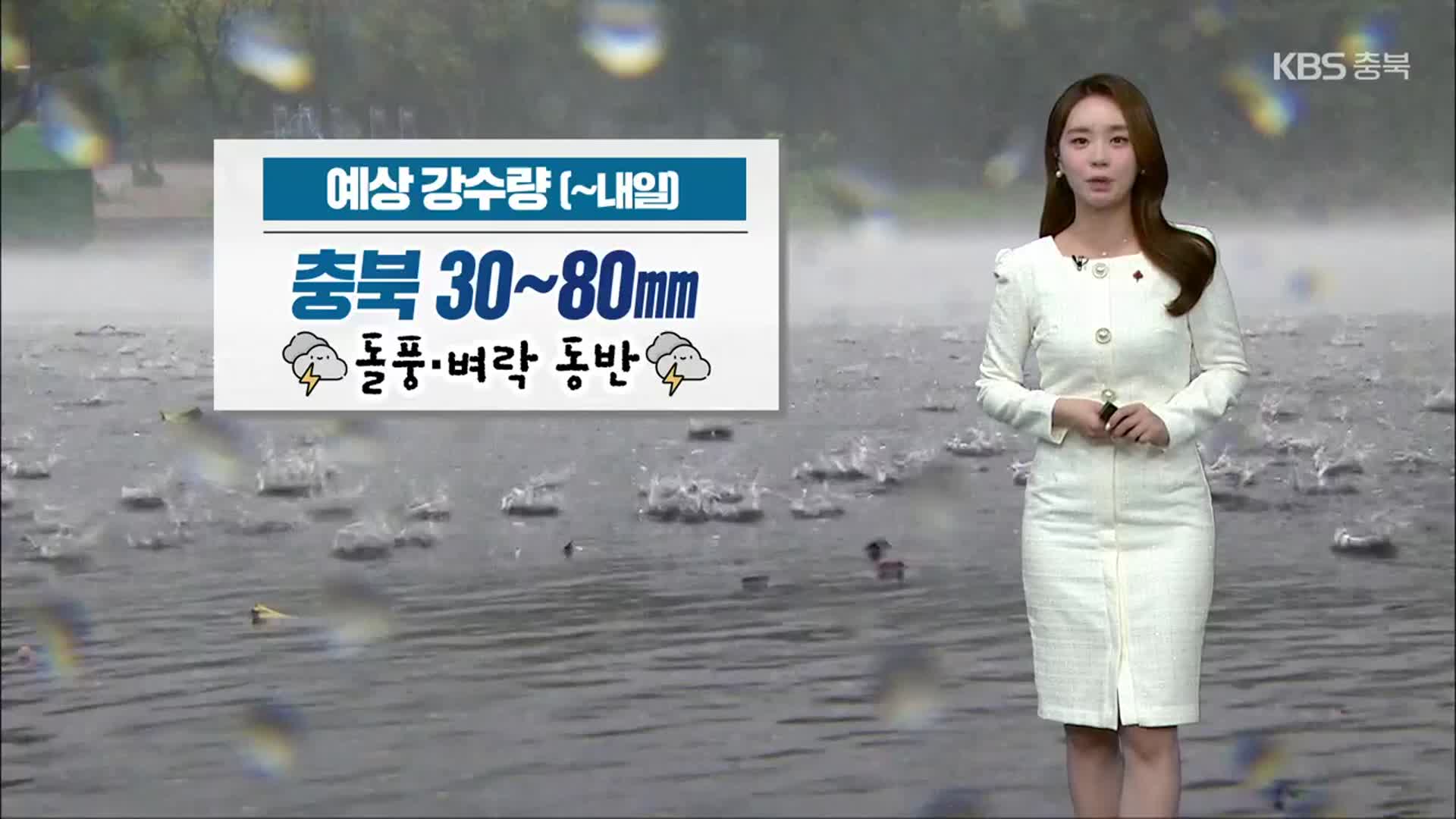 [날씨] 충북 내일까지 최대 80mm 비…주말 강추위