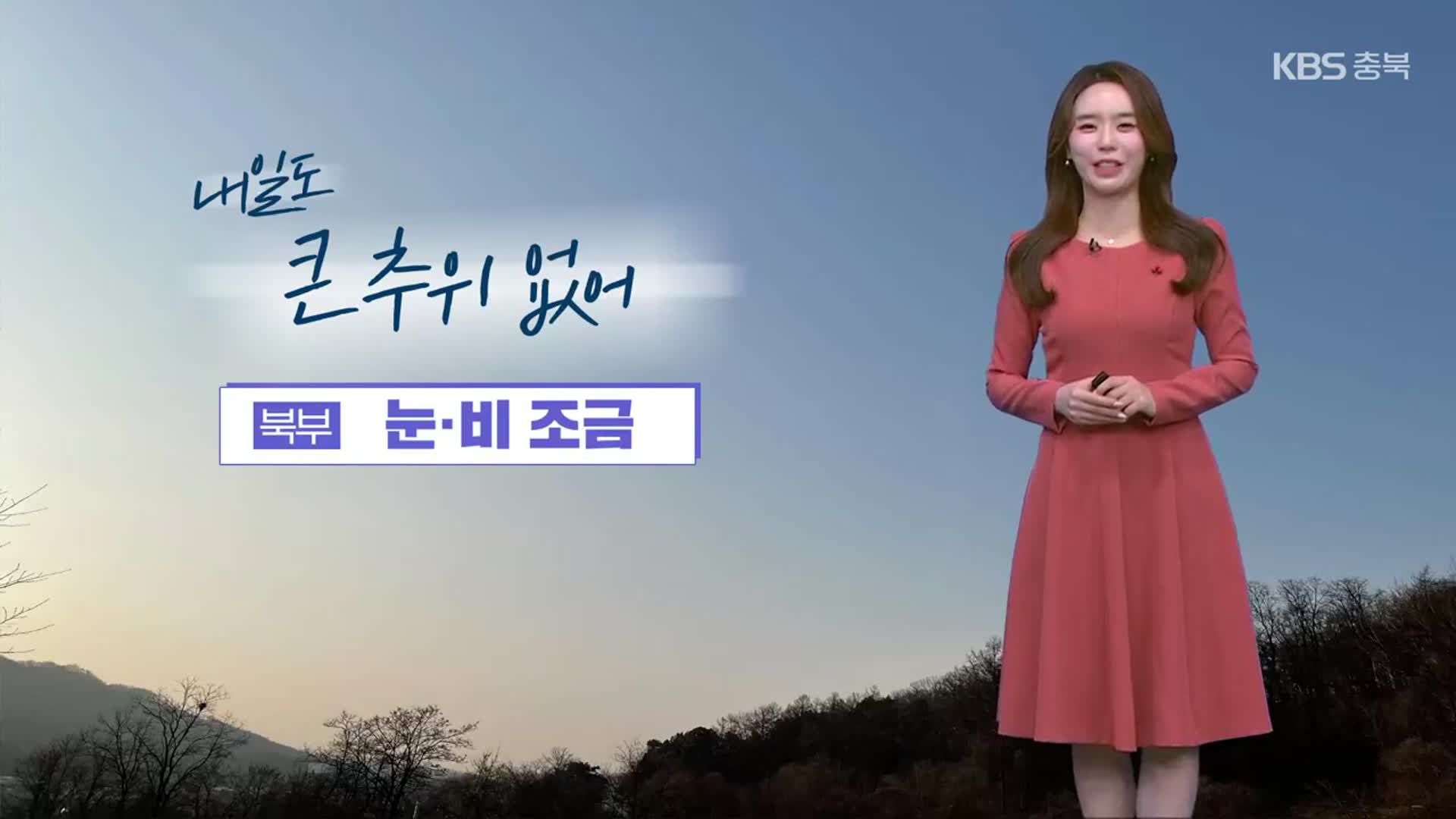 [날씨] 내일도 충북 큰 추위 없어…북부 눈·비 조금