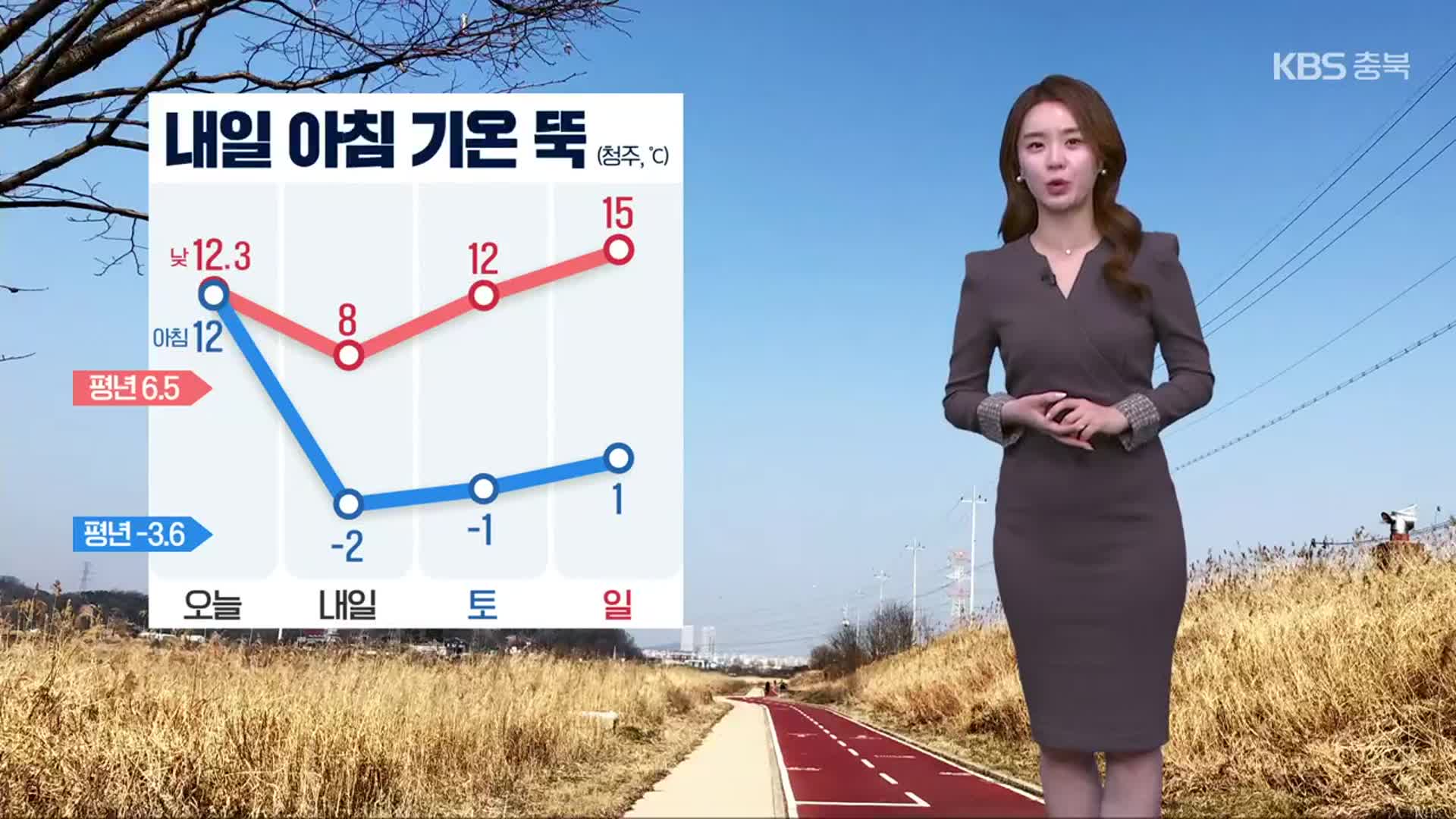 [날씨] 충북 내일 아침 기온 뚝…출근길 안개 유의