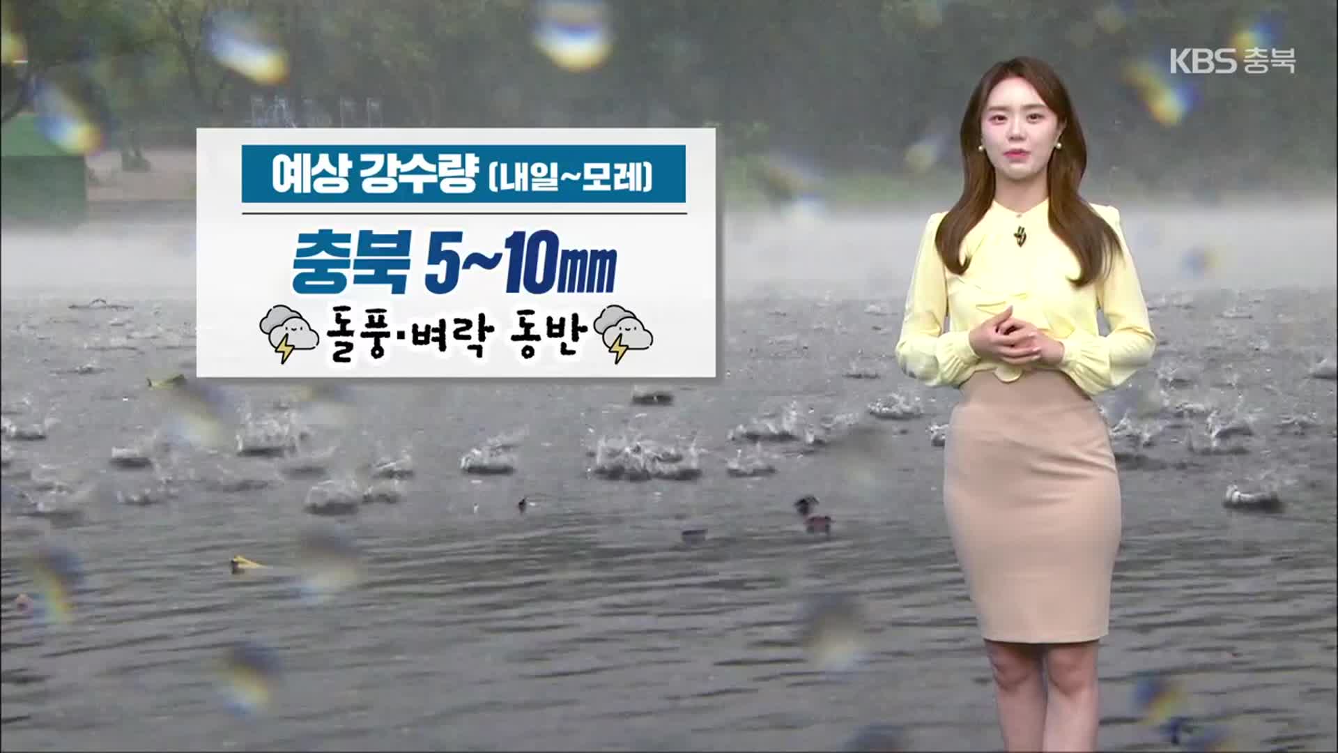 [날씨] 충북 내일~모레 비 소식…돌풍·벼락 동반