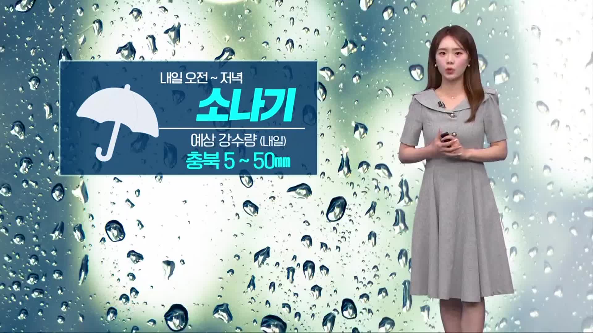 [날씨] 충북 내일 아침까지 비…폭염 주의보