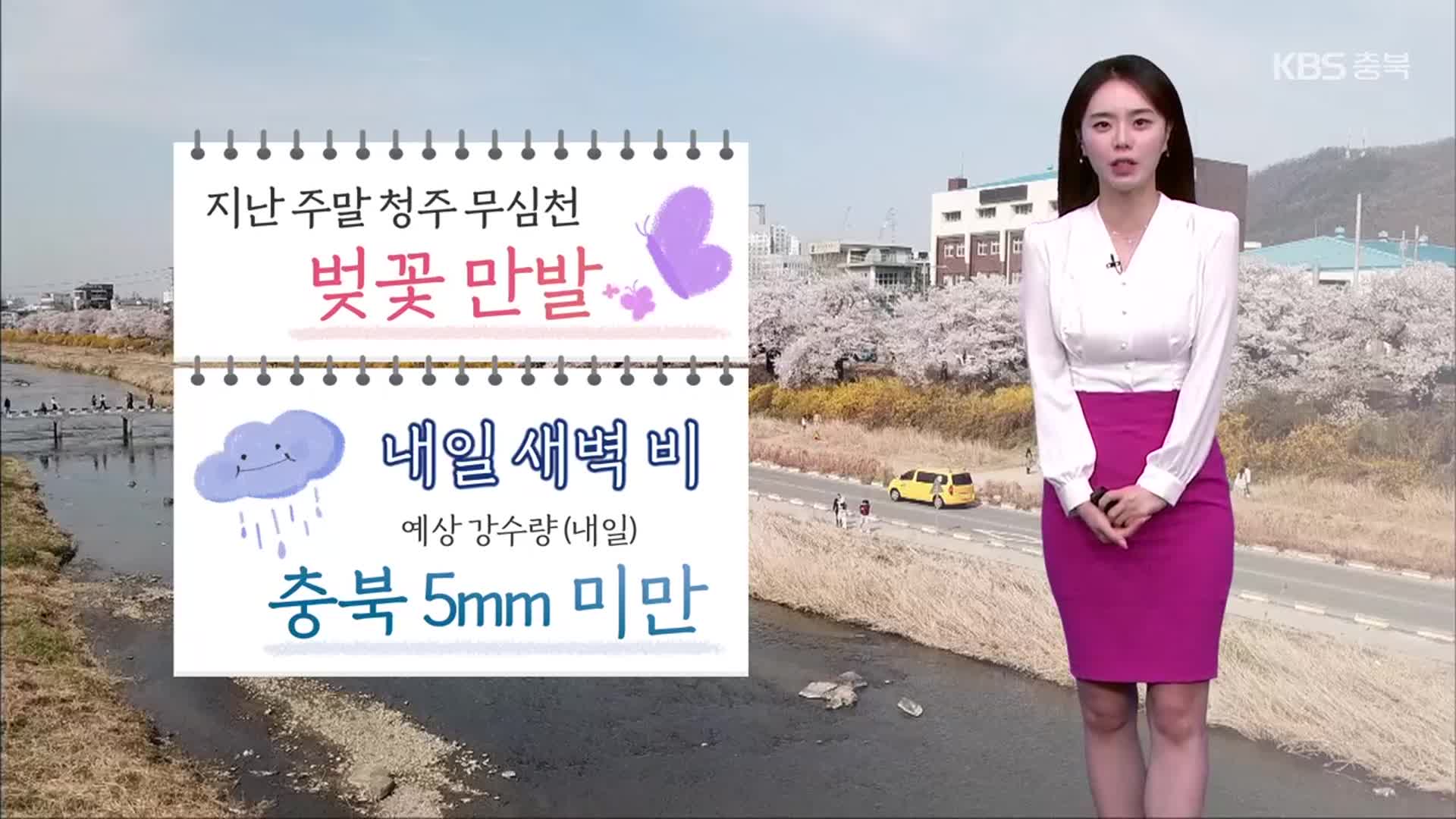 [날씨] 충북 내일 새벽 비…낮부터 맑고 포근