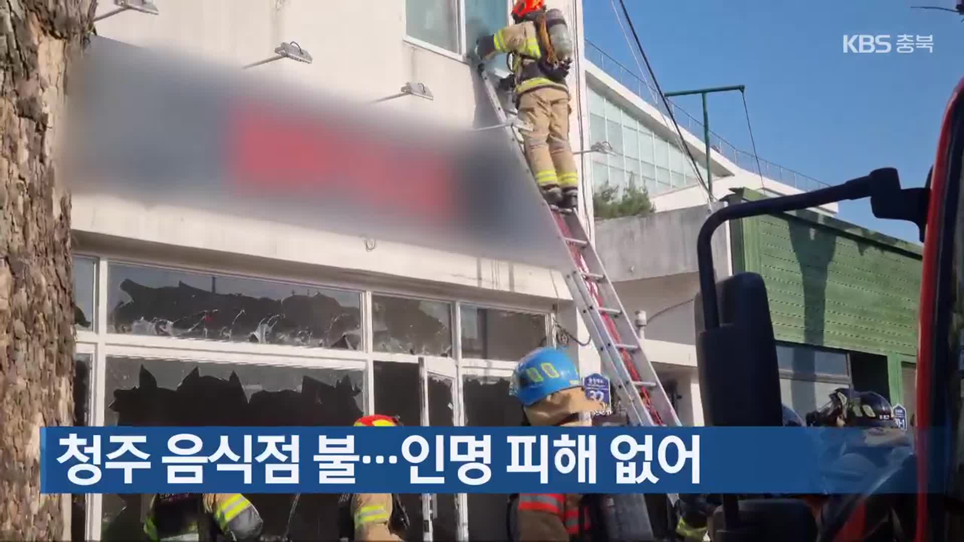 청주 음식점 불…인명 피해 없어