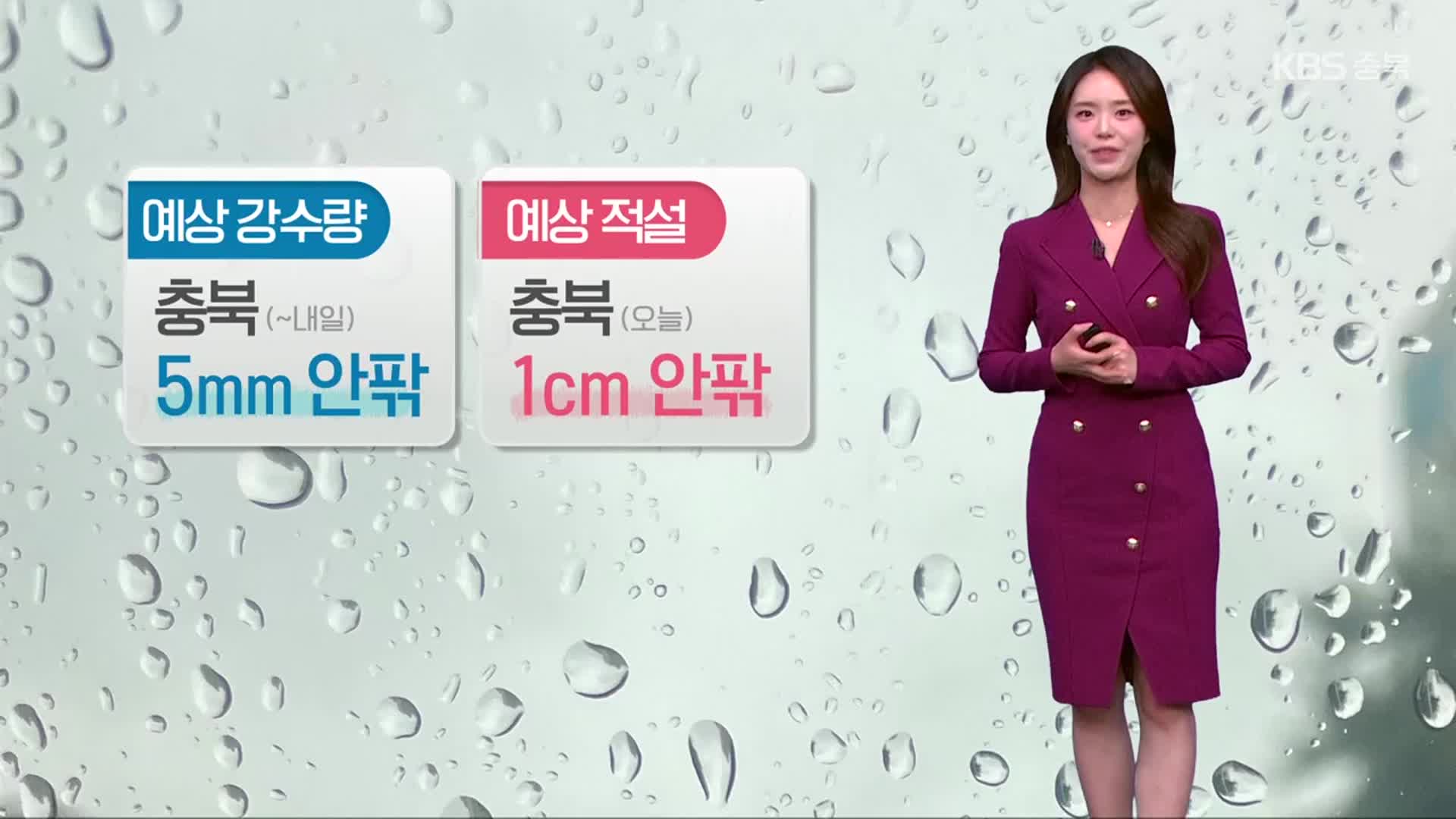 [날씨] 충북 내일 새벽까지 비…내일까지 쌀쌀