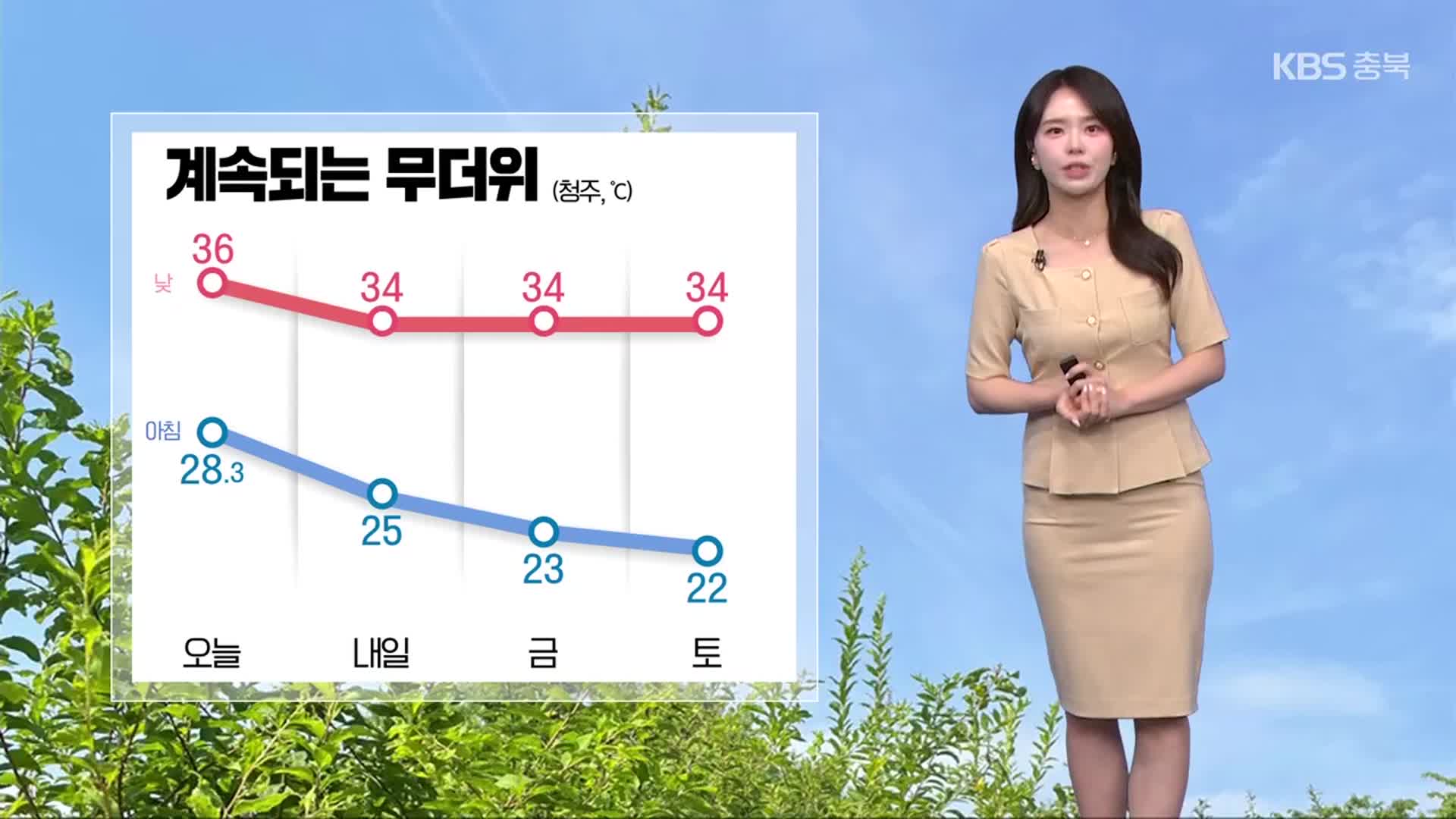 [날씨] 충북 폭염 경보…계속되는 불볕더위
