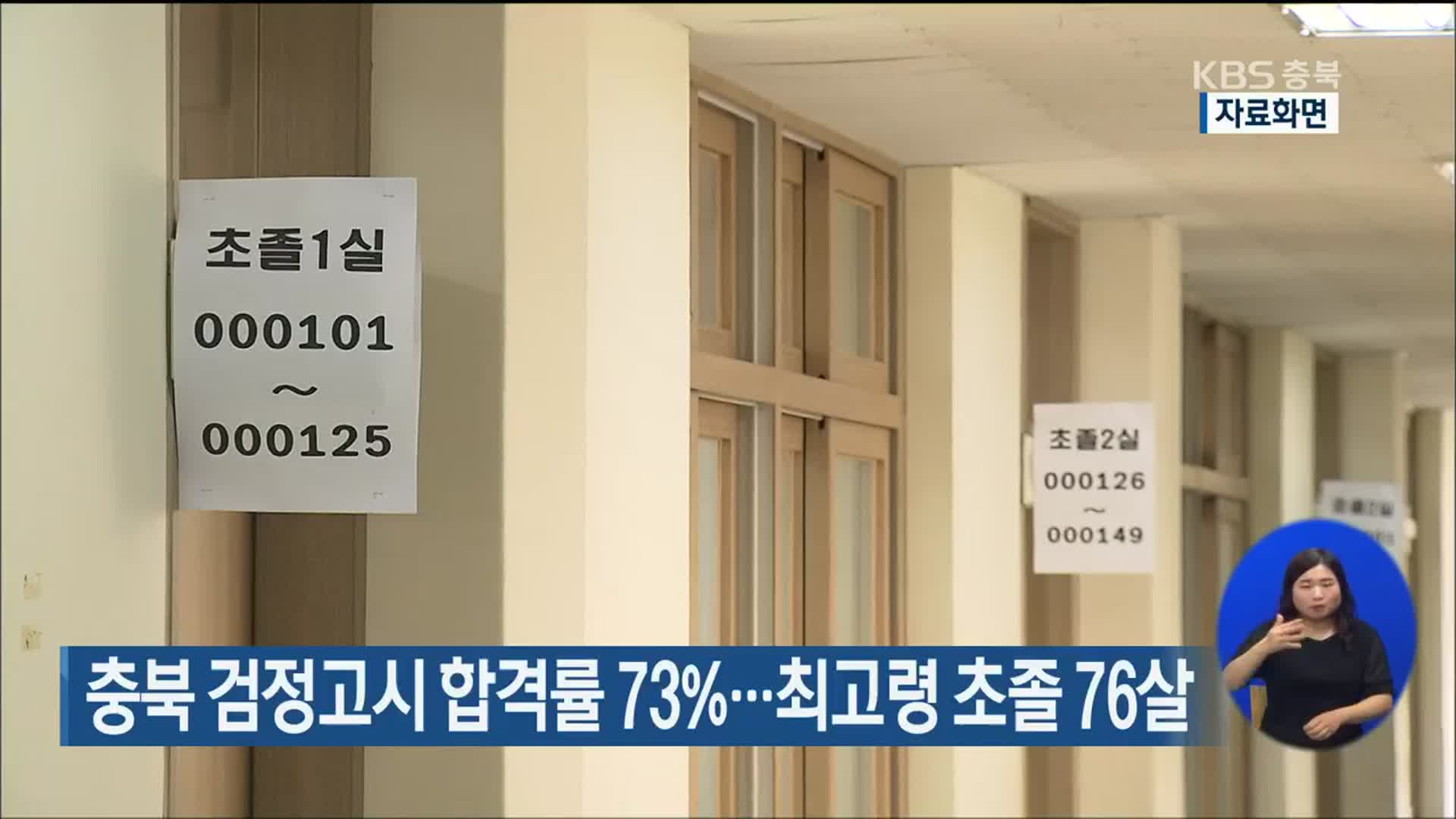 충북 검정고시 합격률 73%…최고령 초졸 76살