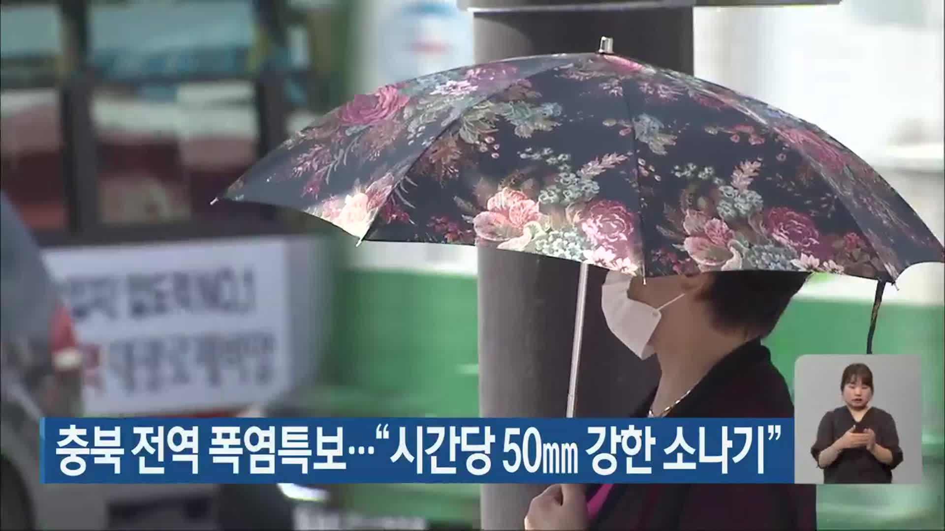 충북 전역 폭염특보…“시간당 50mm 강한 소나기”