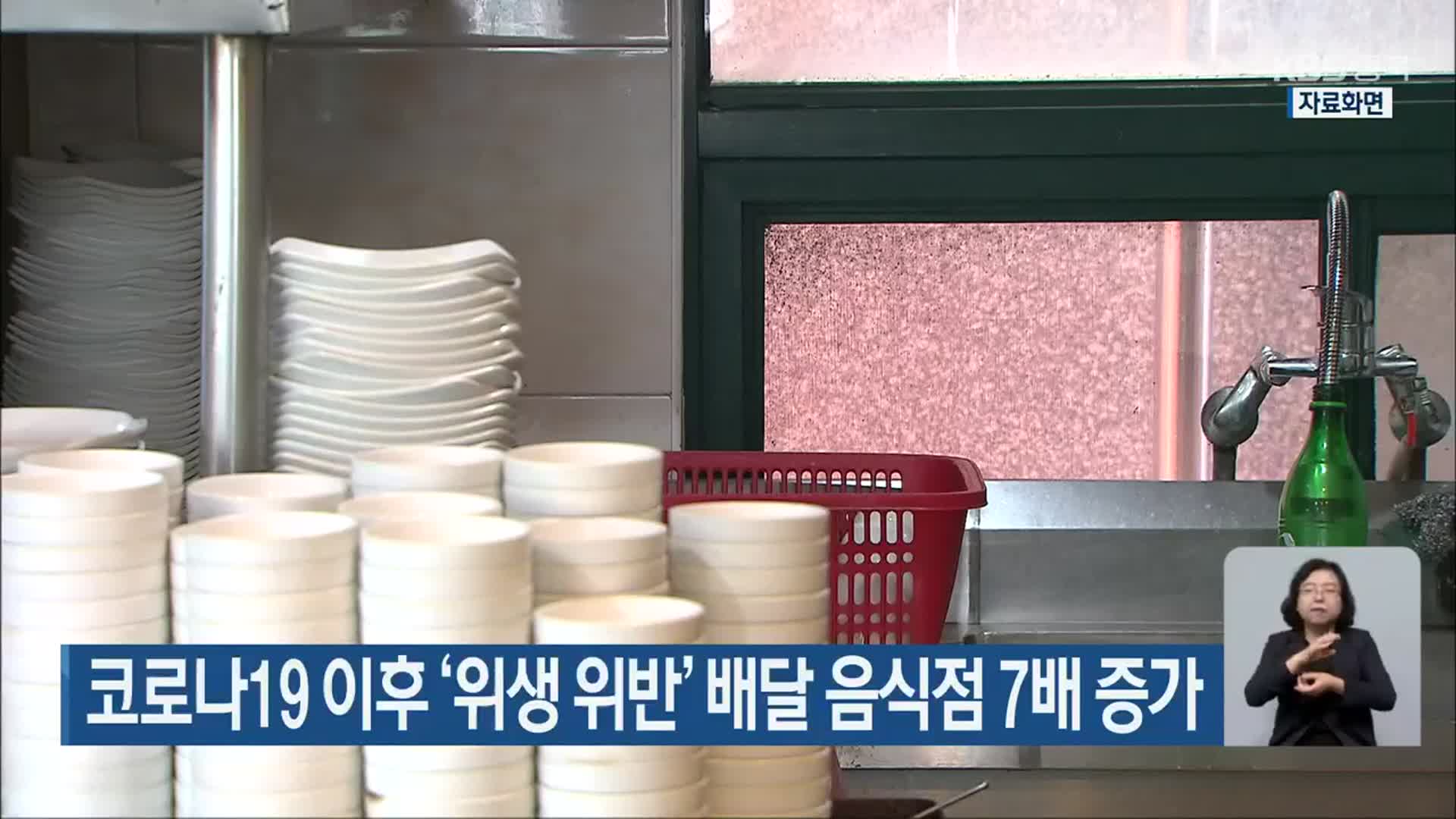 코로나19 이후 ‘위생 위반’ 배달 음식점 7배 증가
