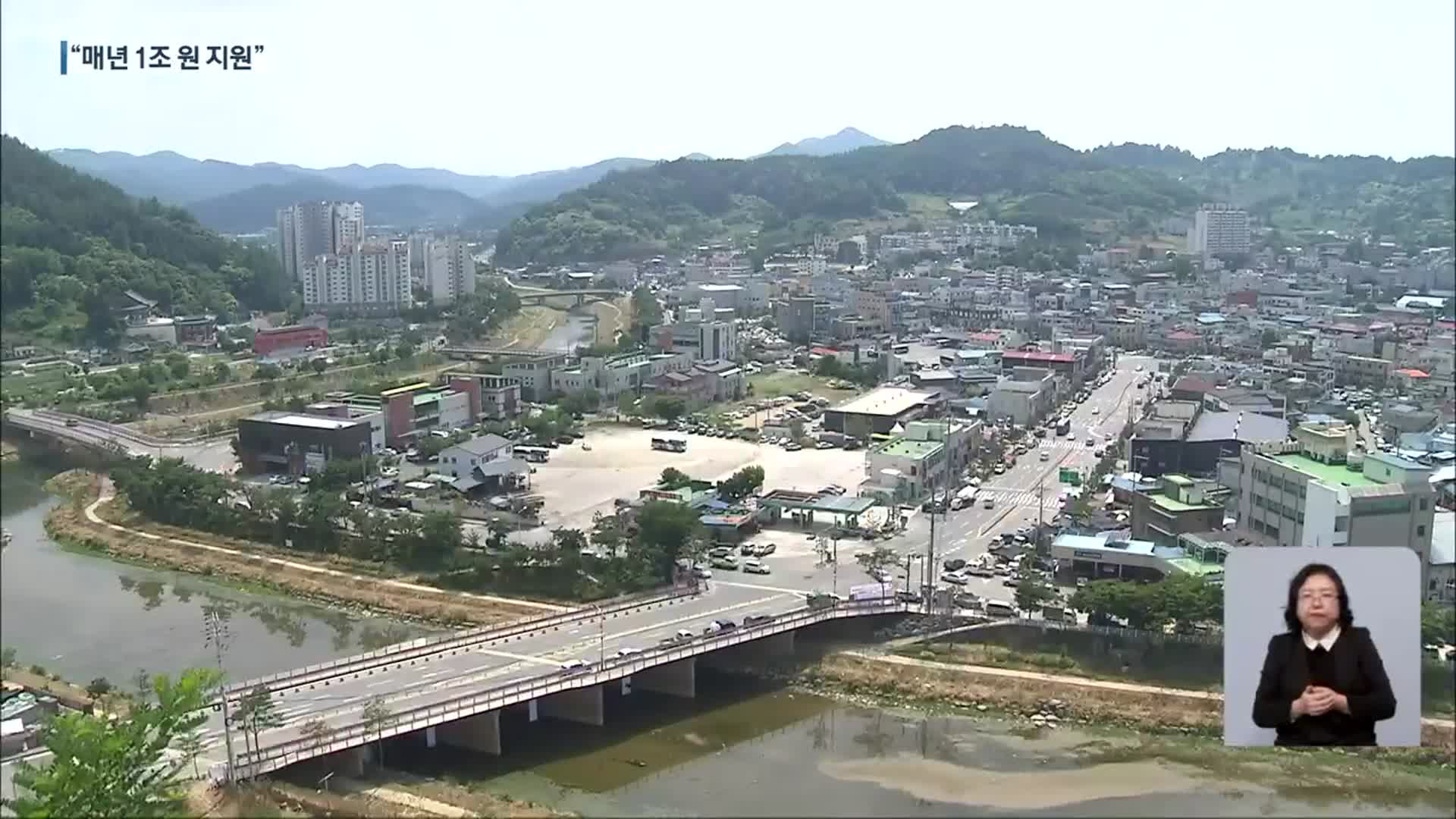 충북 6개 시·군 인구 감소 ‘빨간불’…정부 지원 확대