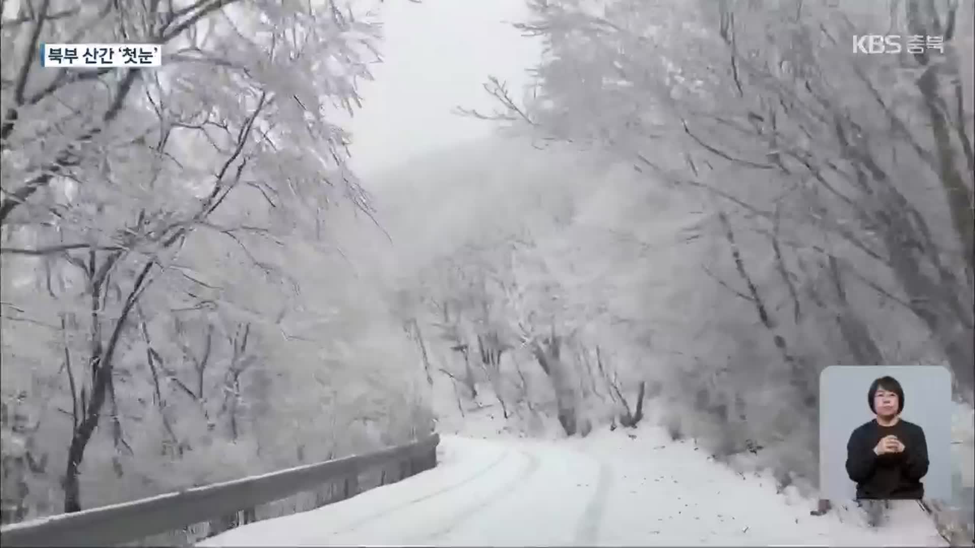 “온세상이 하얗게”…충북 산간지역 첫눈