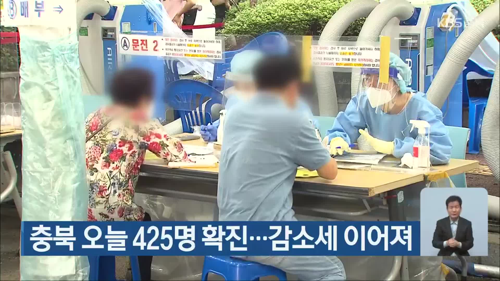 충북 오늘 425명 확진…감소세 이어져