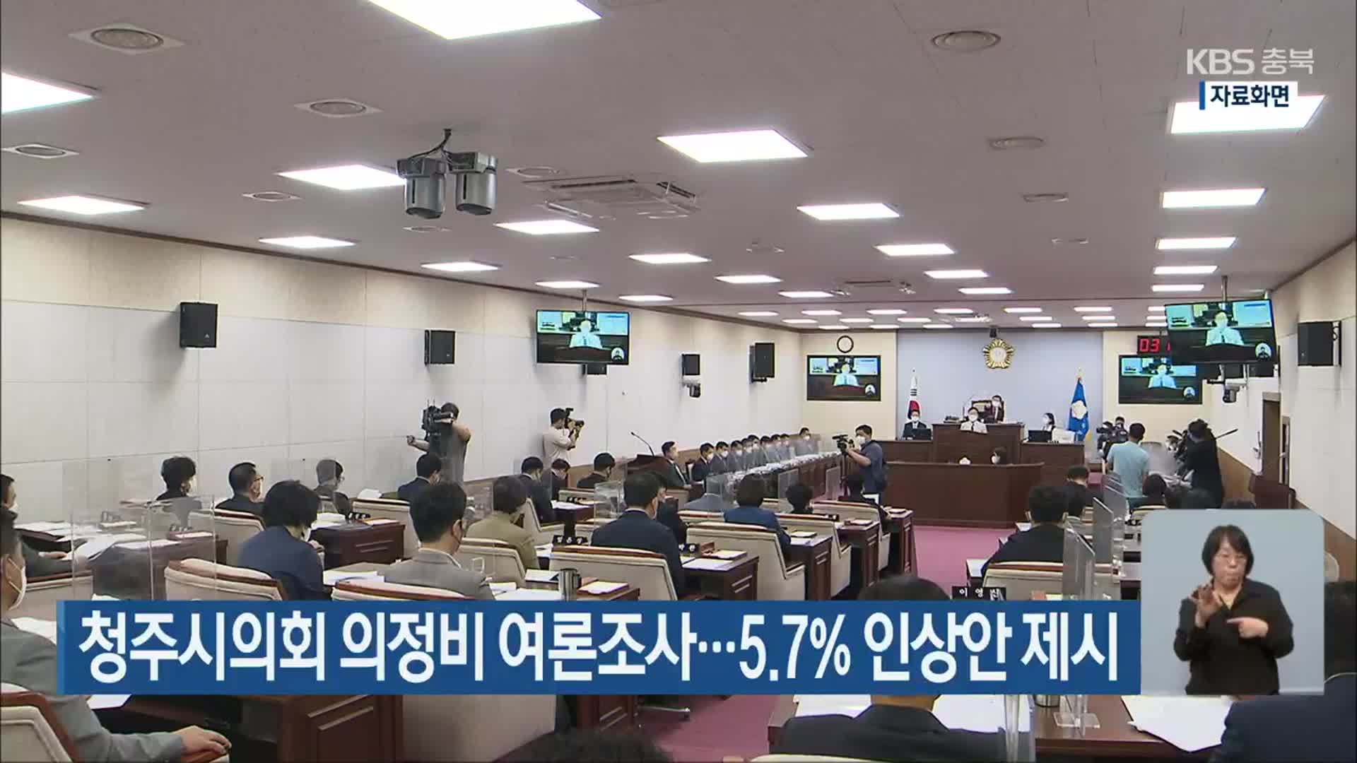 청주시의회 의정비 여론조사…5.7% 인상안 제시