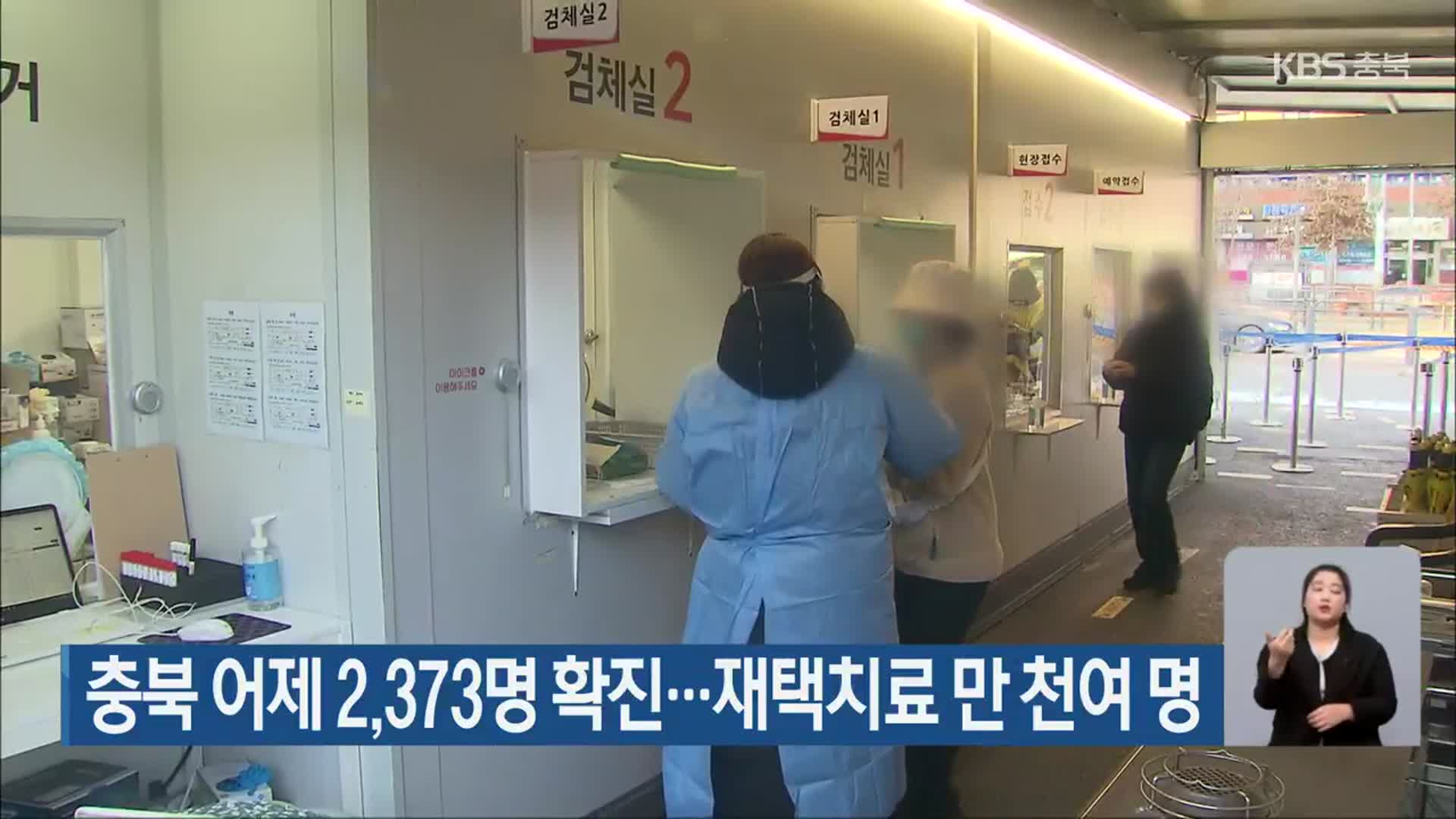 충북 어제 2,373명 확진…재택치료 만 천여 명