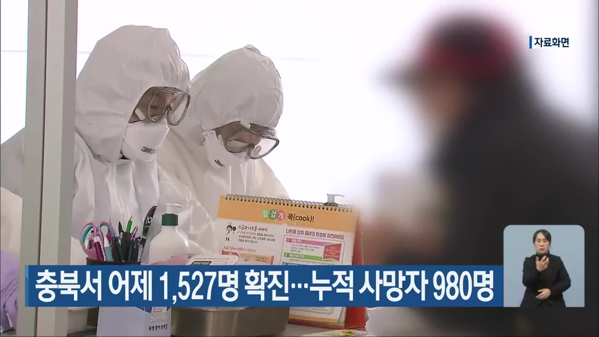 충북서 어제 1,527명 확진…누적 사망자 980명