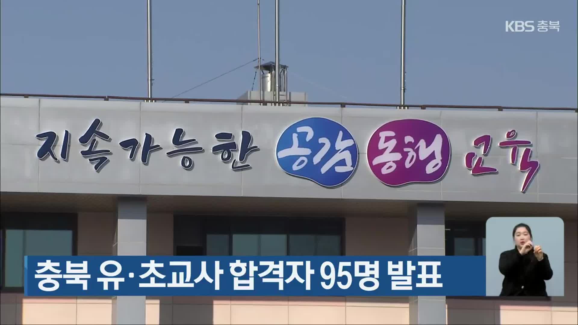 충북 유·초교사 합격자 95명 발표